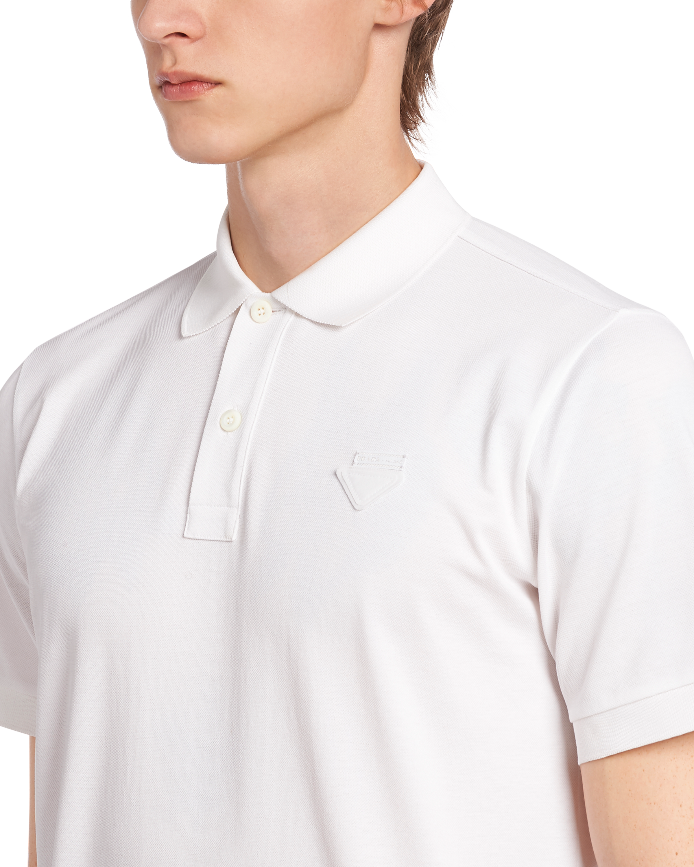Prada pique polo shirt clearance