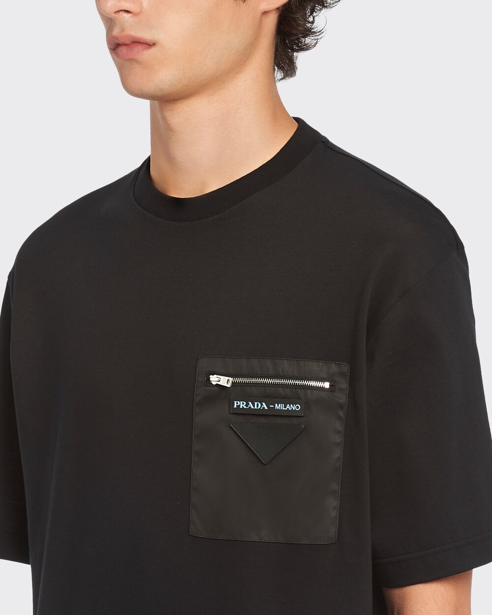 Black Cotton jersey T-shirt | Prada