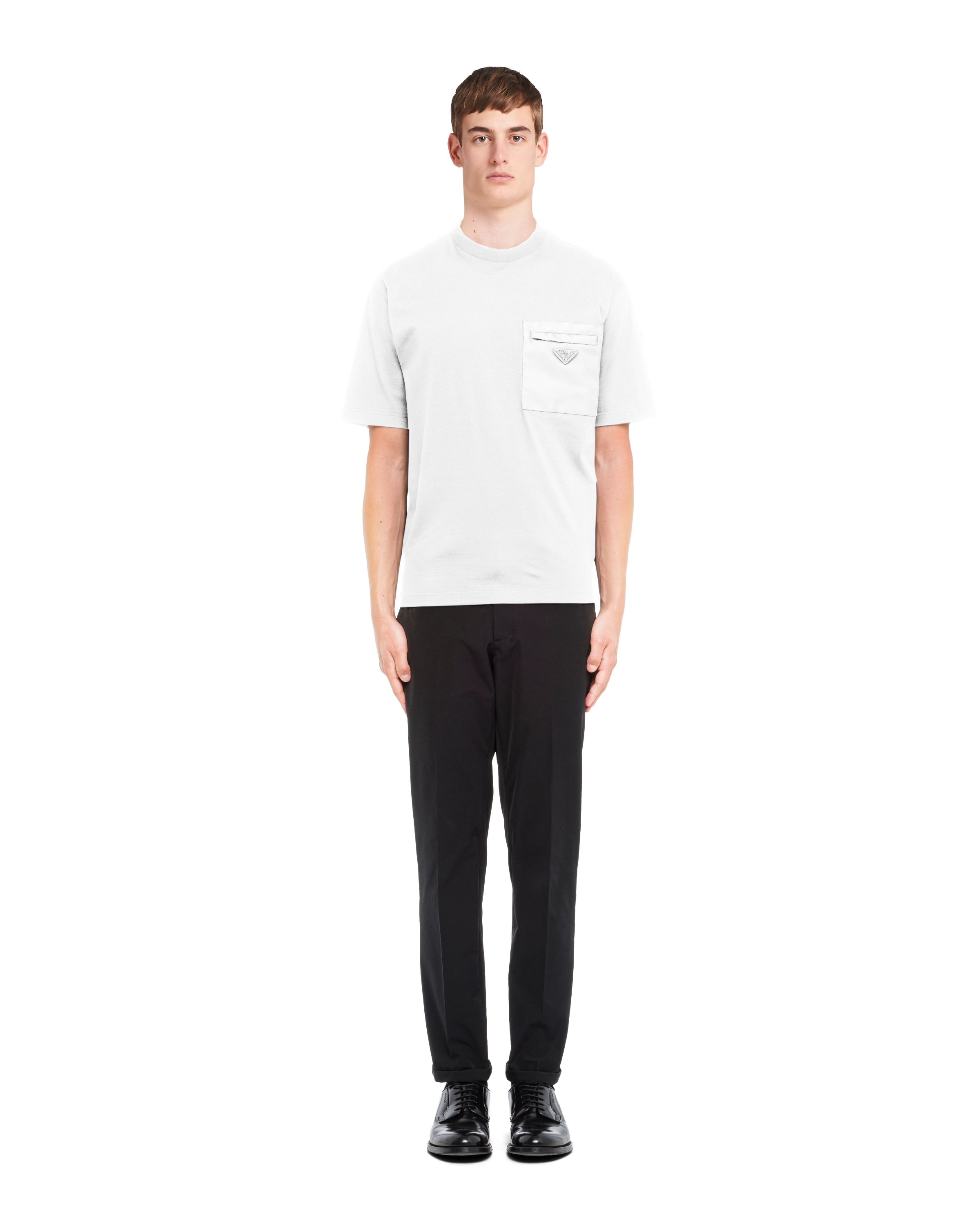 Prada 尼龙口袋装饰棉质T恤 2