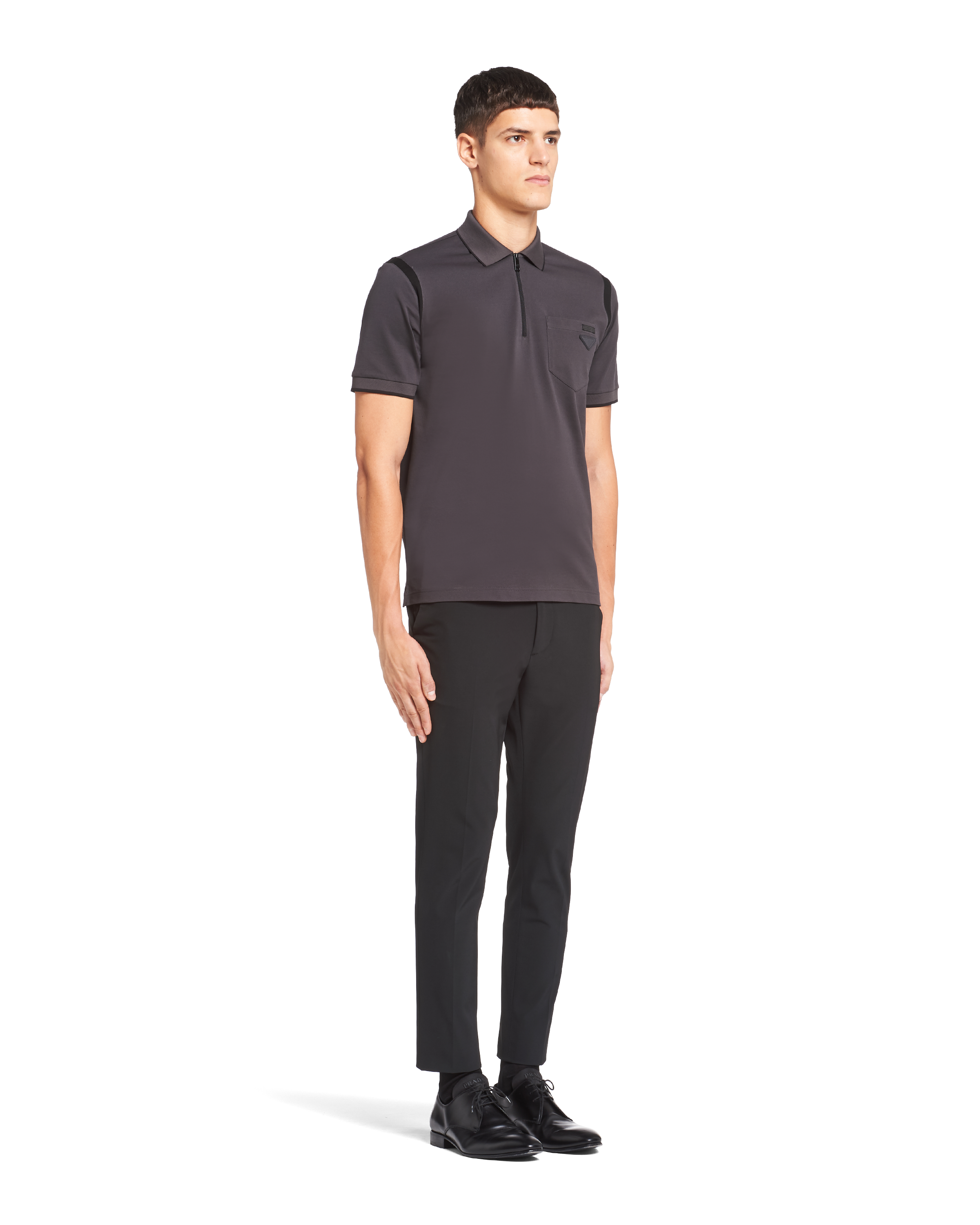 prada polo grey