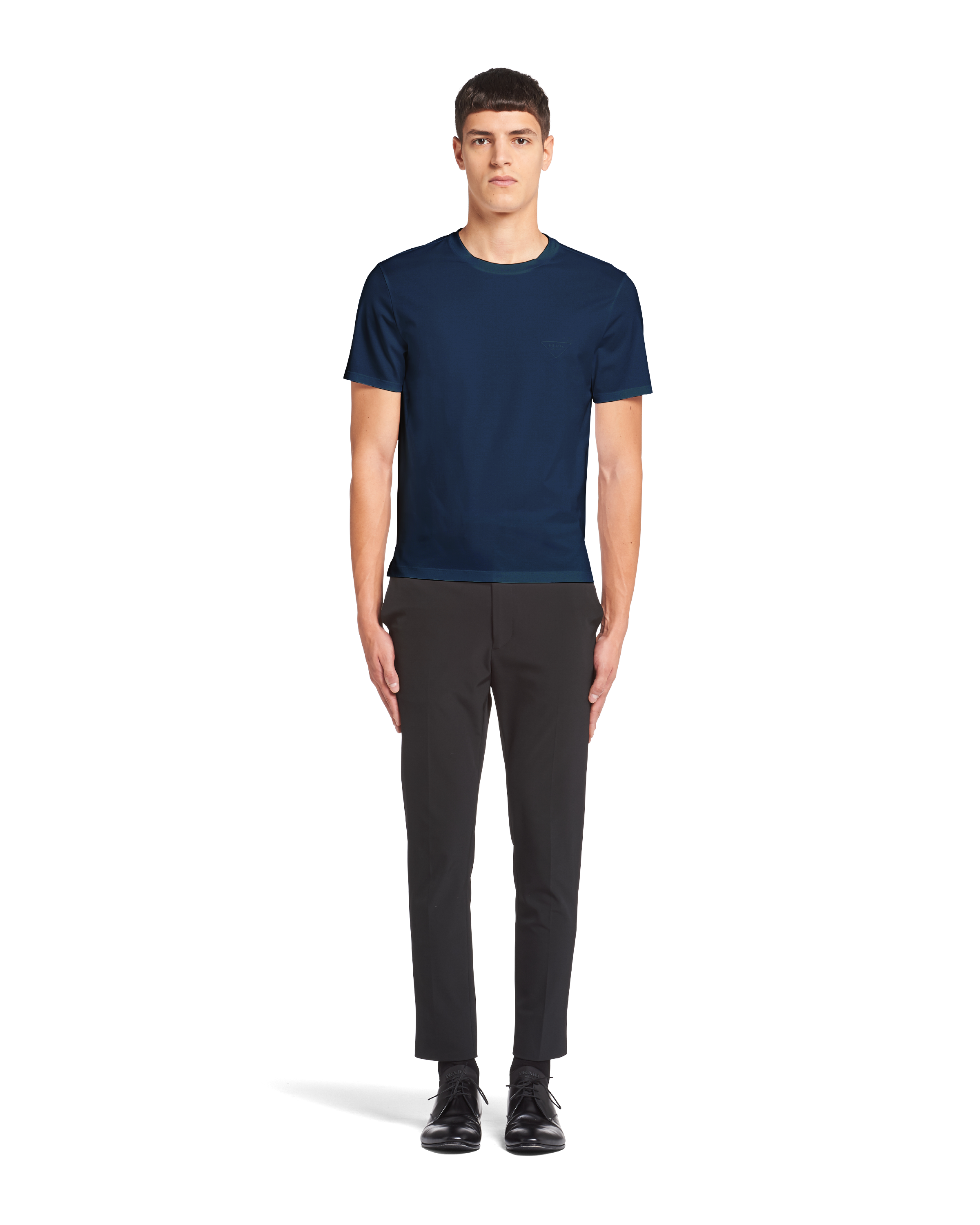 Stretch cotton T shirt