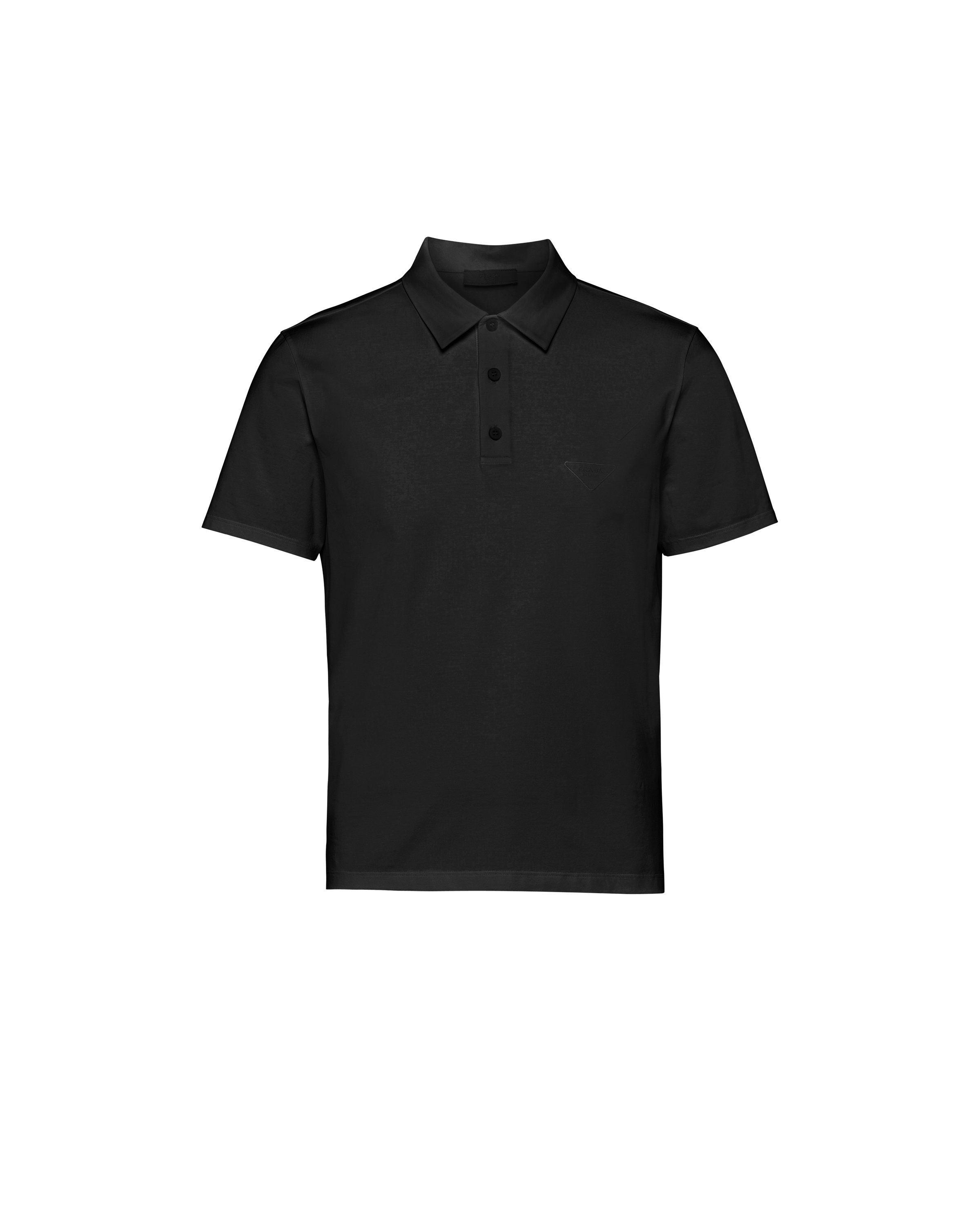 Black cotton polo