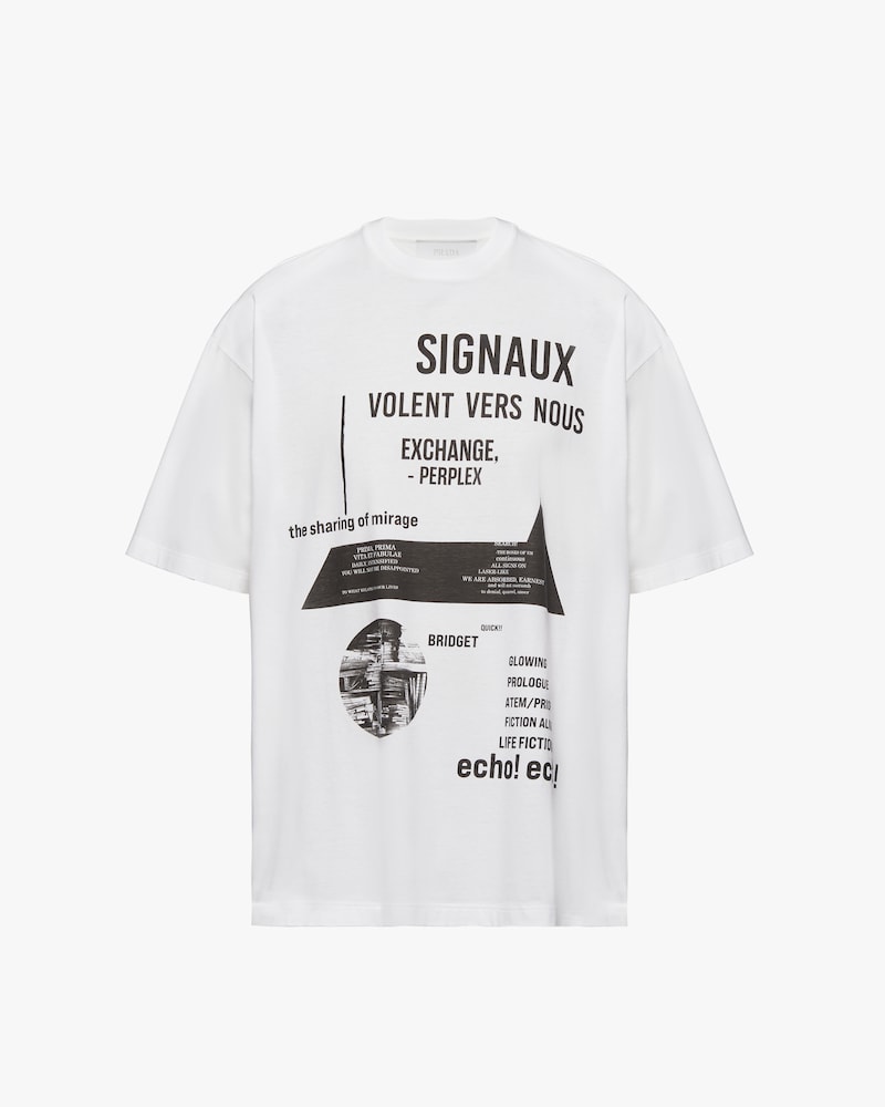 mens white prada t shirt