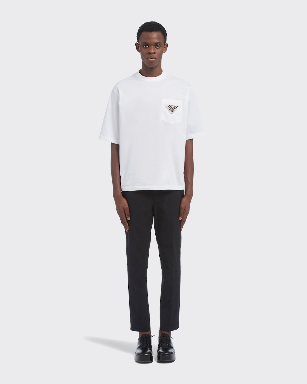 White Oversized cotton T-shirt | Prada