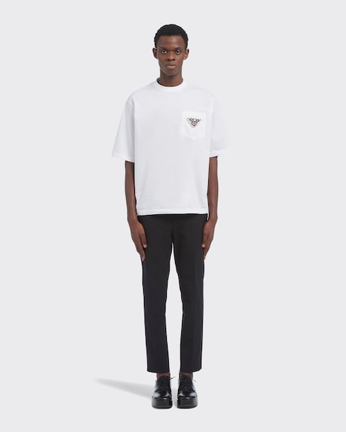White Oversized cotton T-shirt | Prada