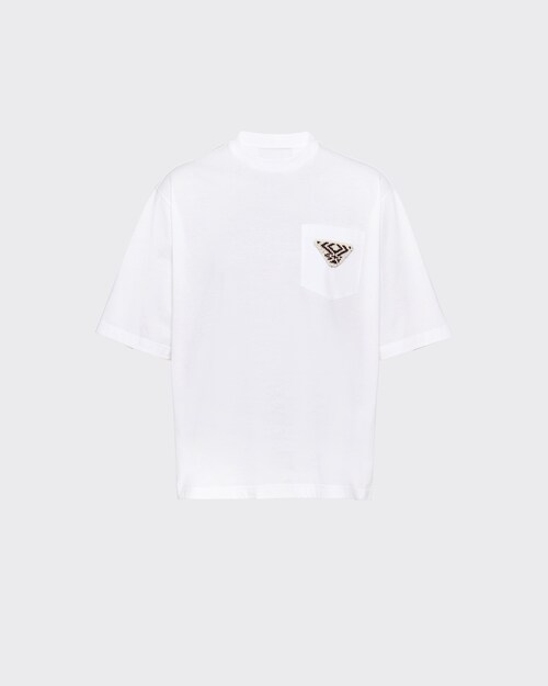 Prada تيشيرت قطني مقاس كبير 1