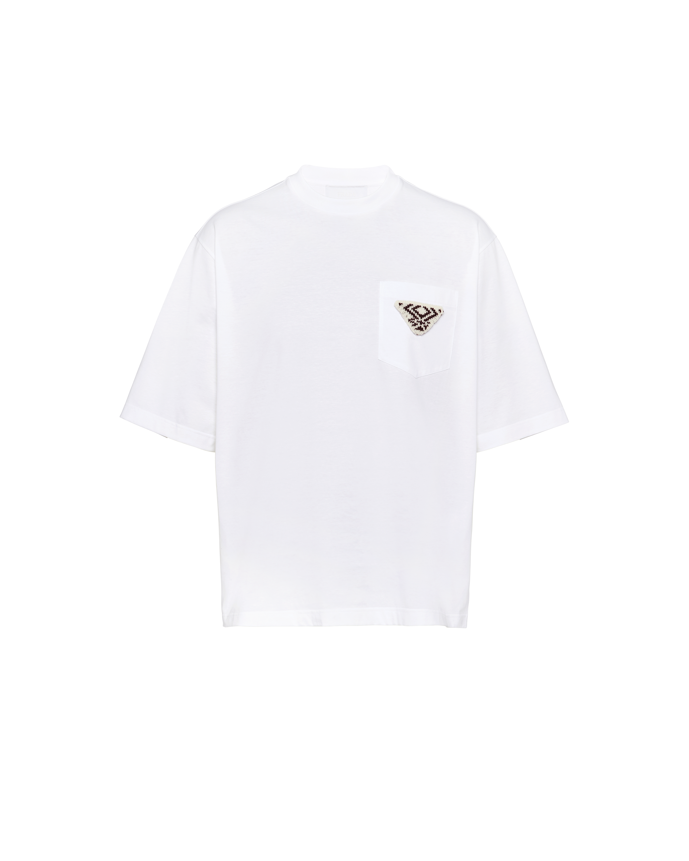 【関税&送料込】Prada White Cotton Oversize T-Shirt Prada Oversized Cotton T-shirt In White | ModeSens