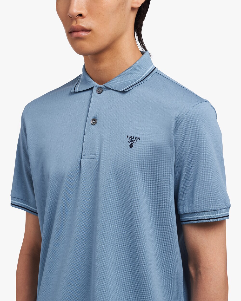 prada blue polo shirt