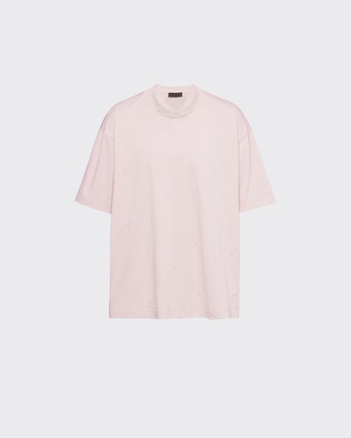 Peach Oversized cotton T-shirt | Prada