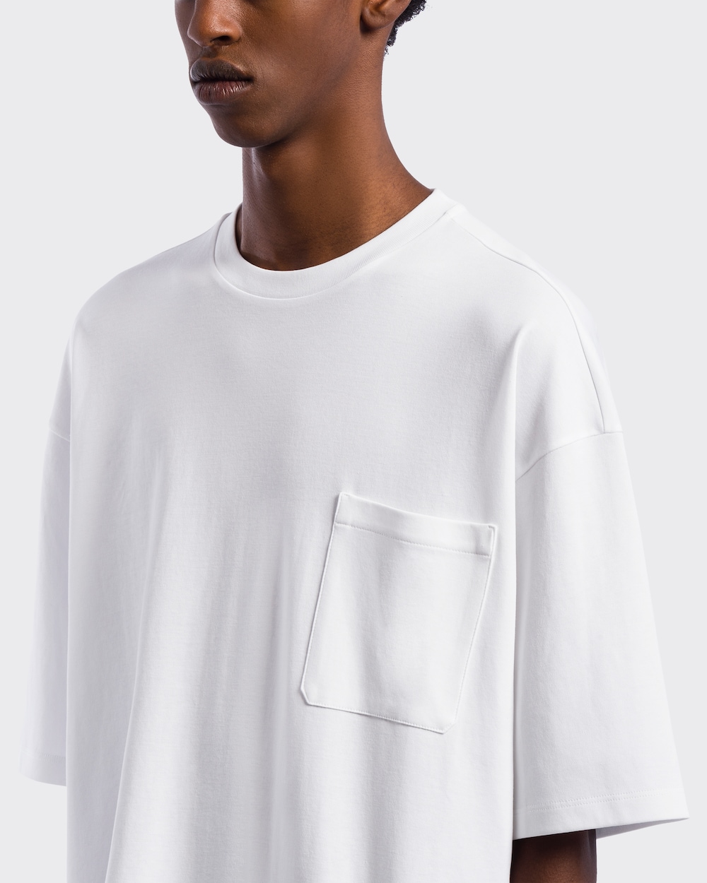 White Oversized cotton T-shirt | Prada