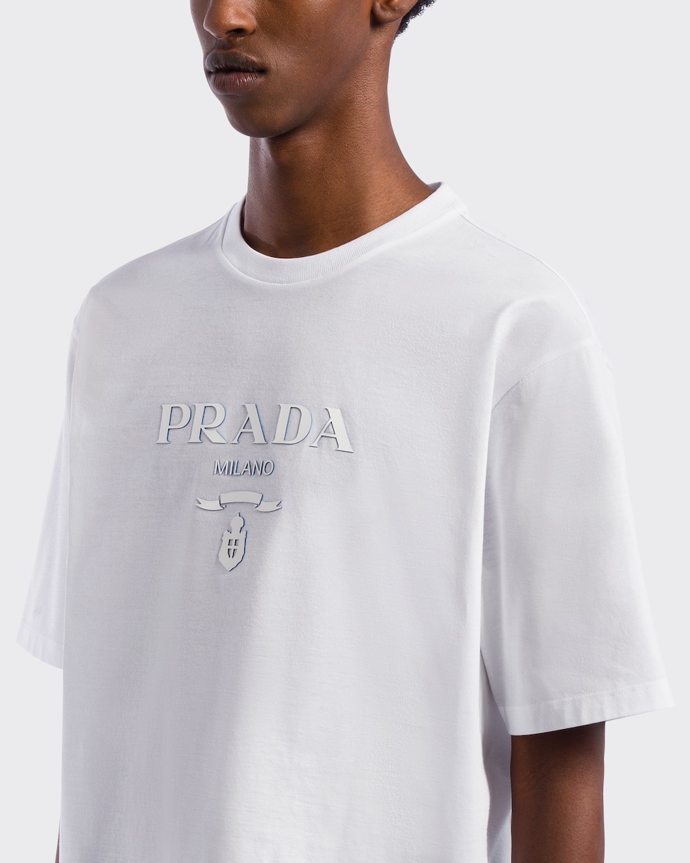 White Cotton T-shirt | Prada