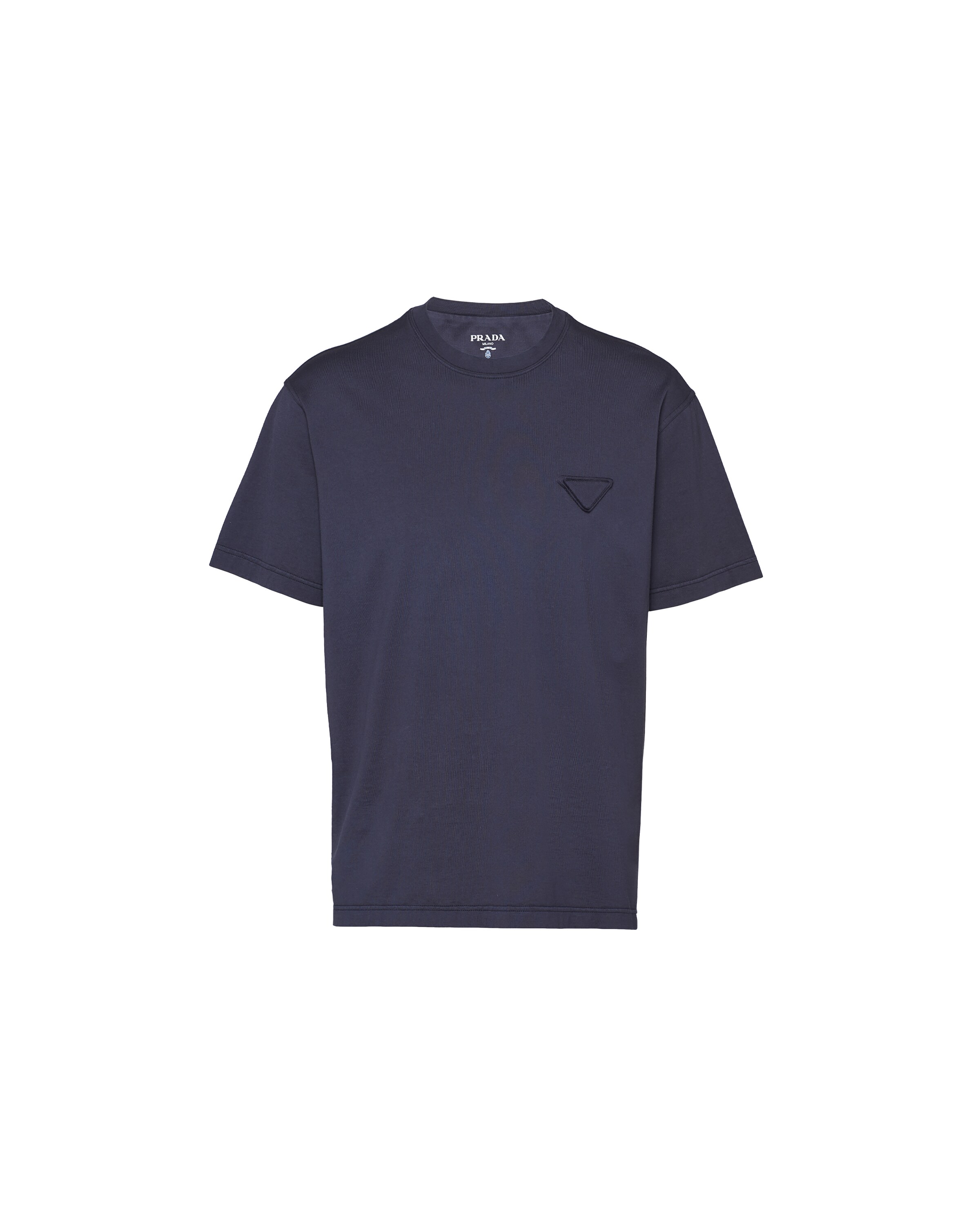 Prada Men's Jersey Conceptual Logo T-shirt In Blue | ModeSens