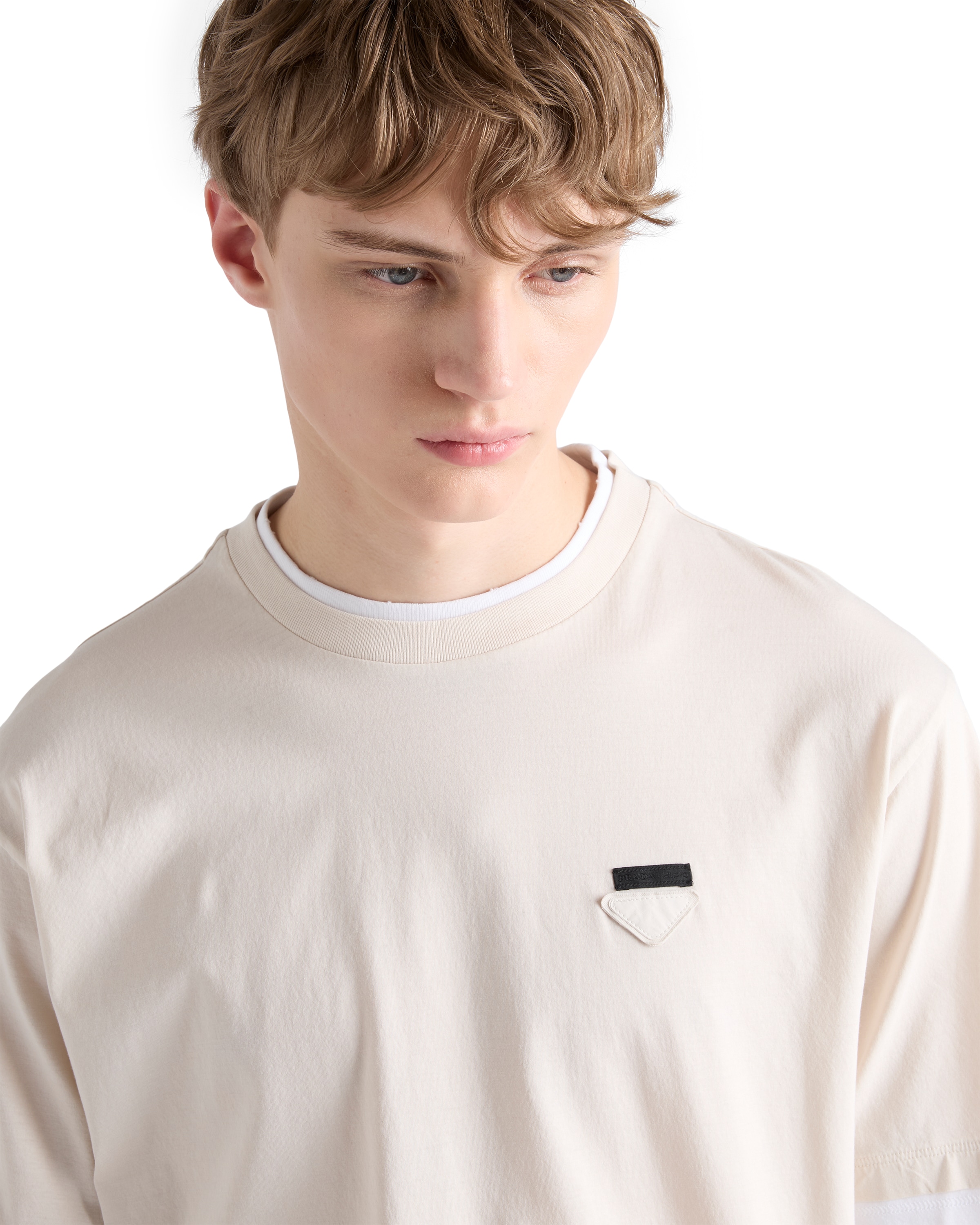 Prada Cotton T-shirt In White