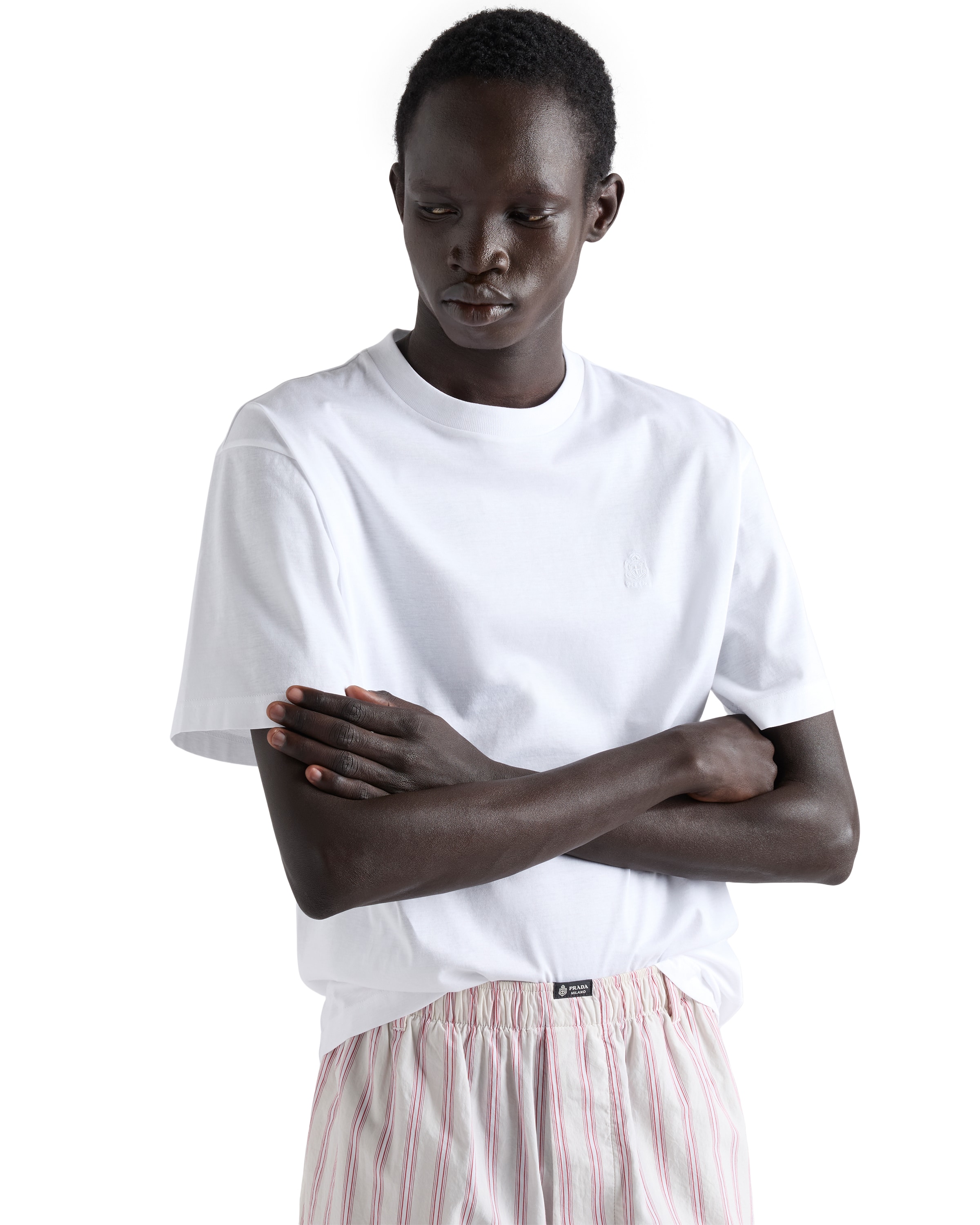Prada Cotton T-shirt In White
