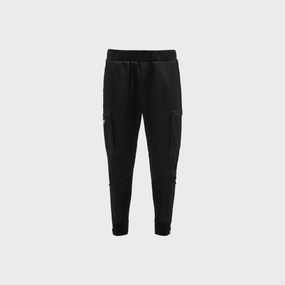 Prada Technical fleece trousers with nylon details 1