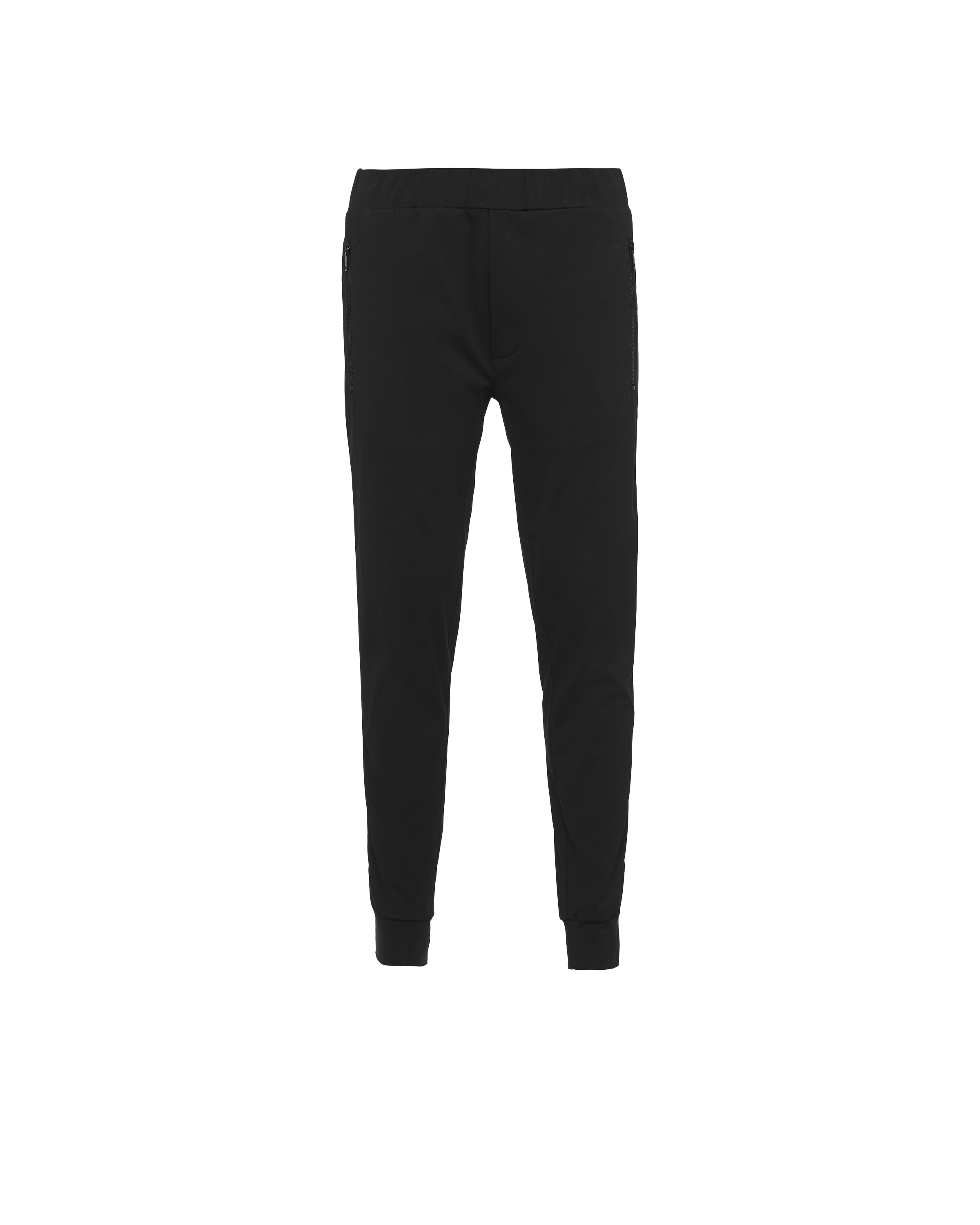 Prada Mens Black Contrast-trim Tapered-leg Cotton And Nylon Jogging Bottoms In Blue