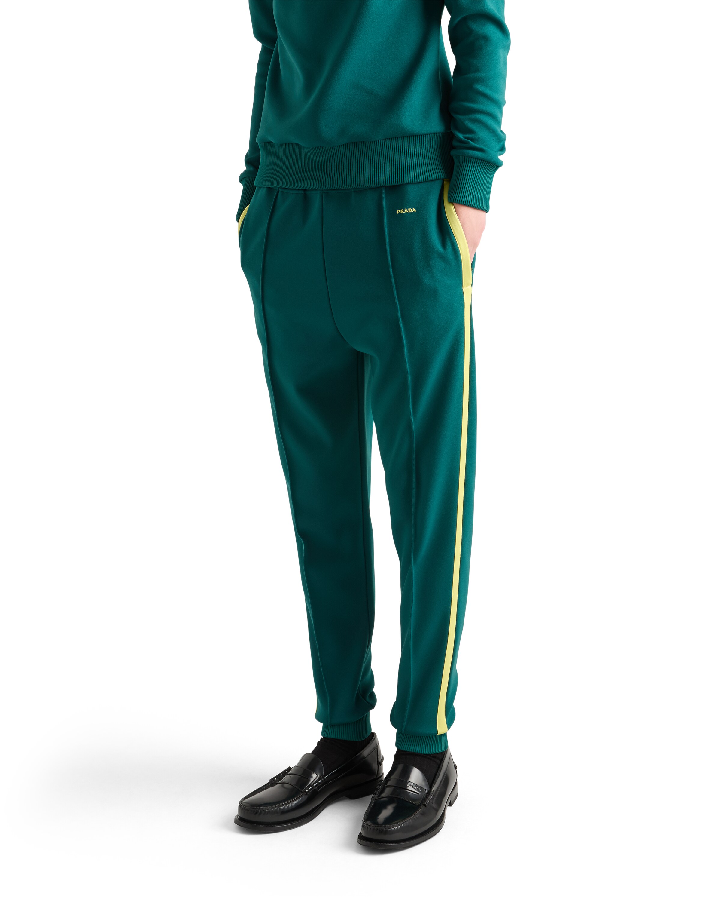 Prada Men's Technical Fabric Pants In Green
