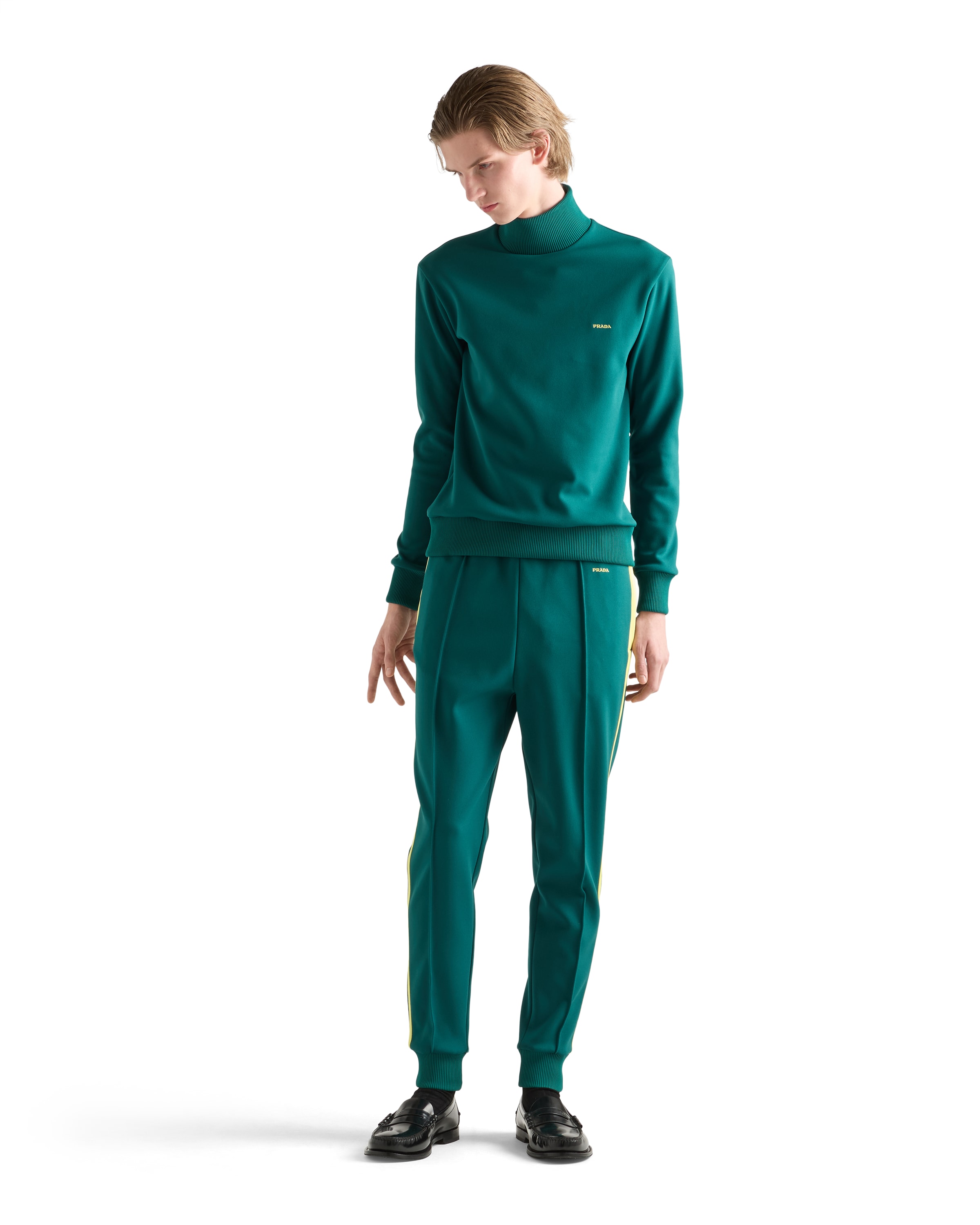 Prada Men's Technical Fabric Pants In Green