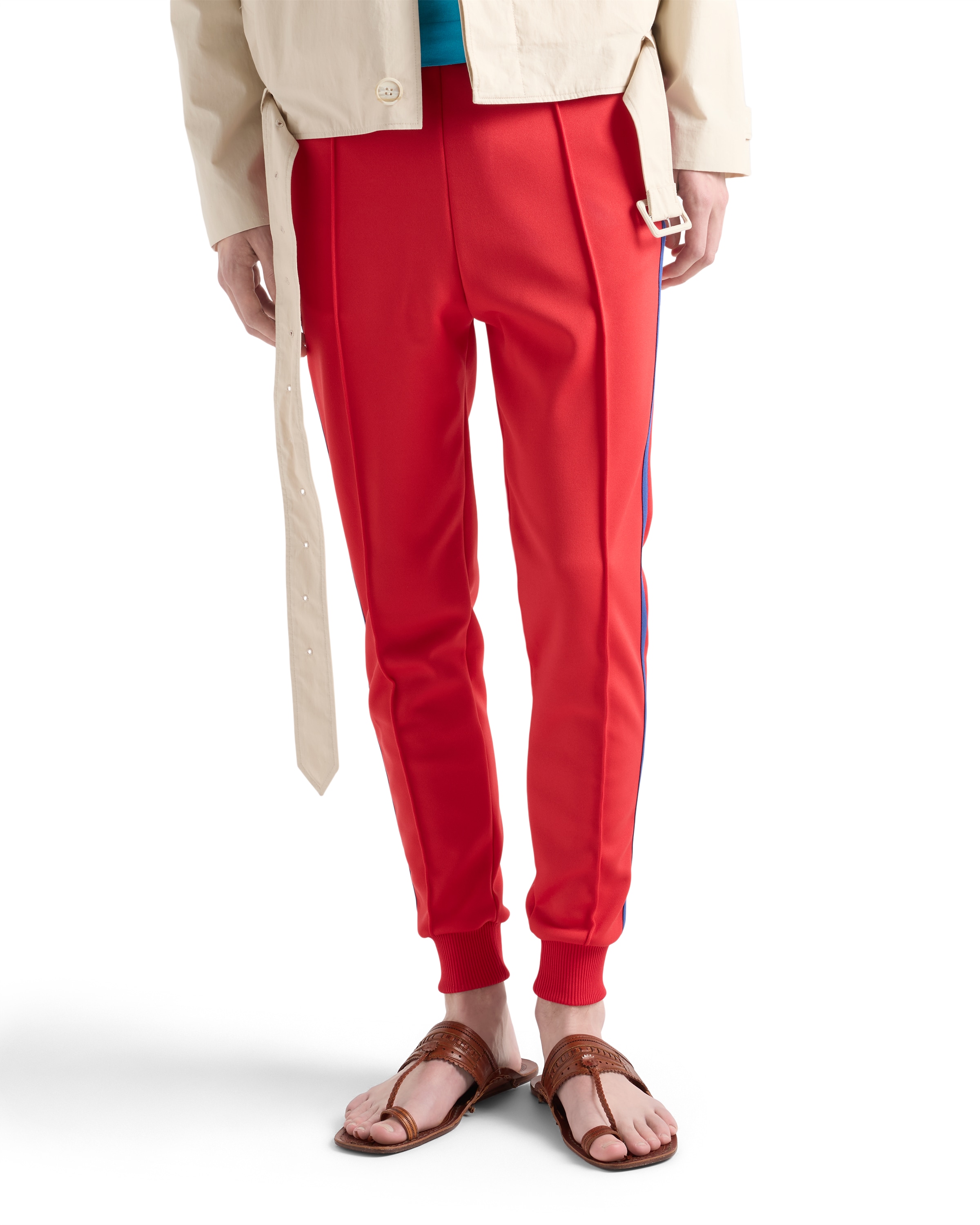 Prada Men's Technical Fabric Pants In Red