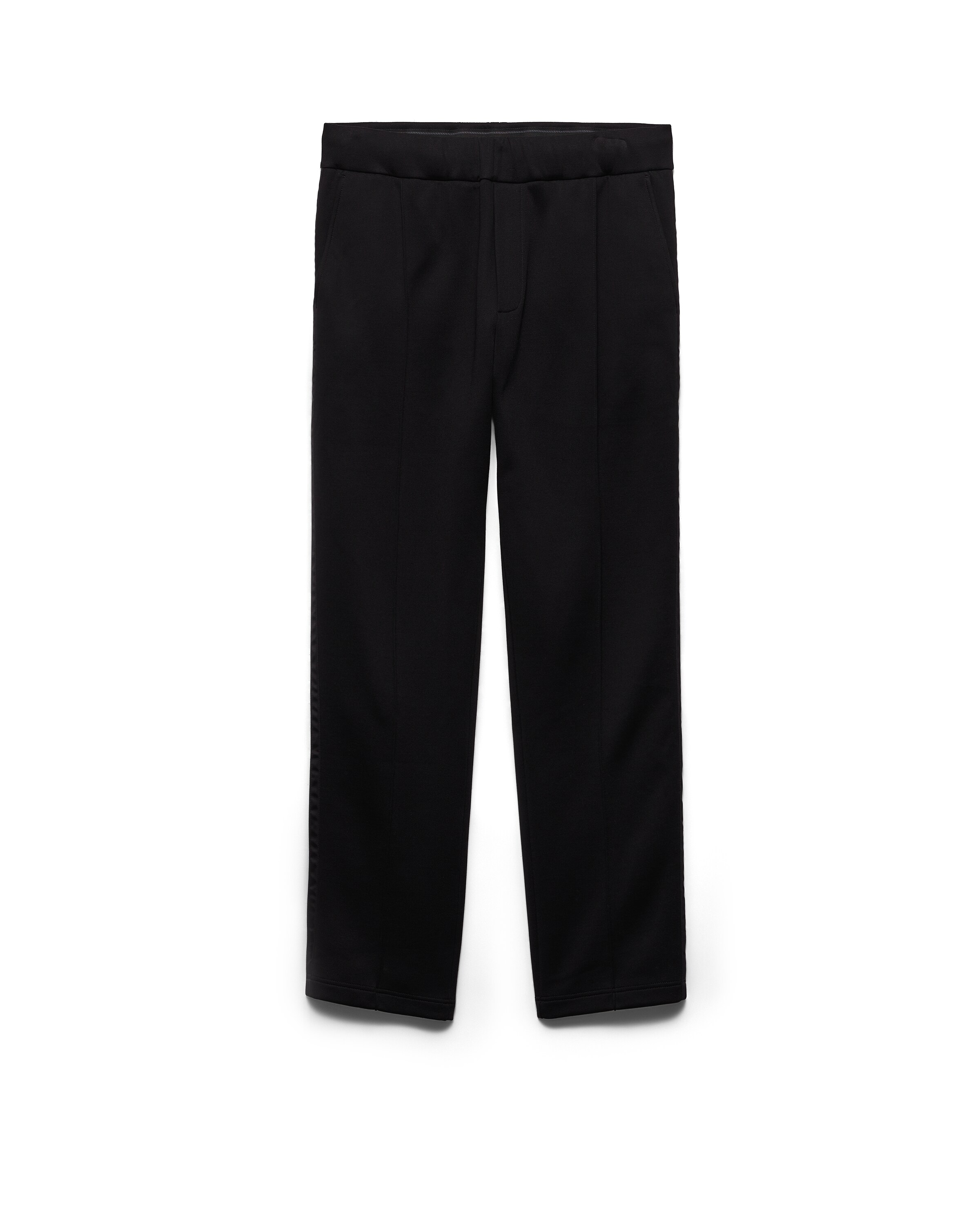 Prada Pantalon En Coton Molletonné Et Re-nylon, Homme, Noir/noir, Taille M