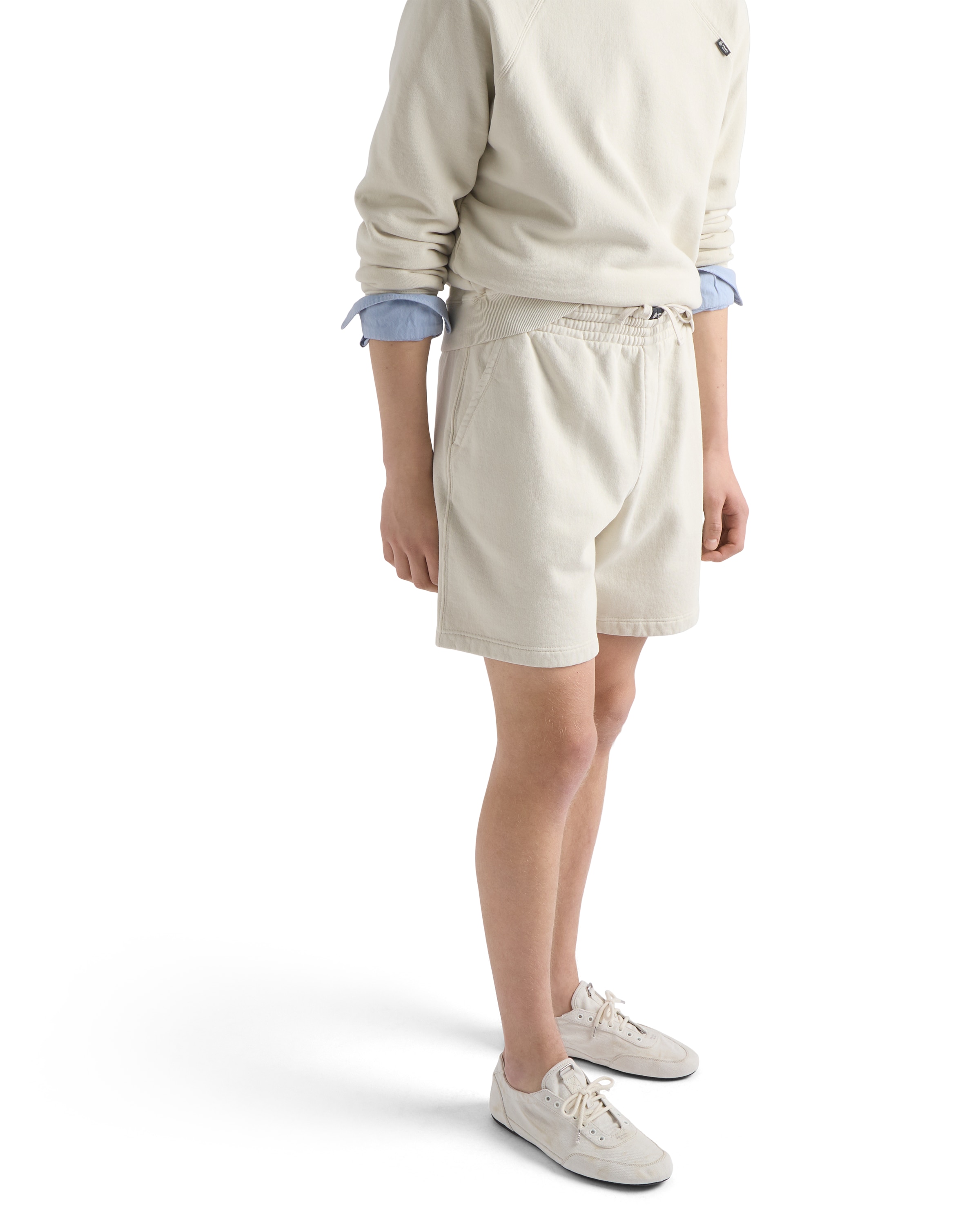 Prada Cotton Bermudas In Gray