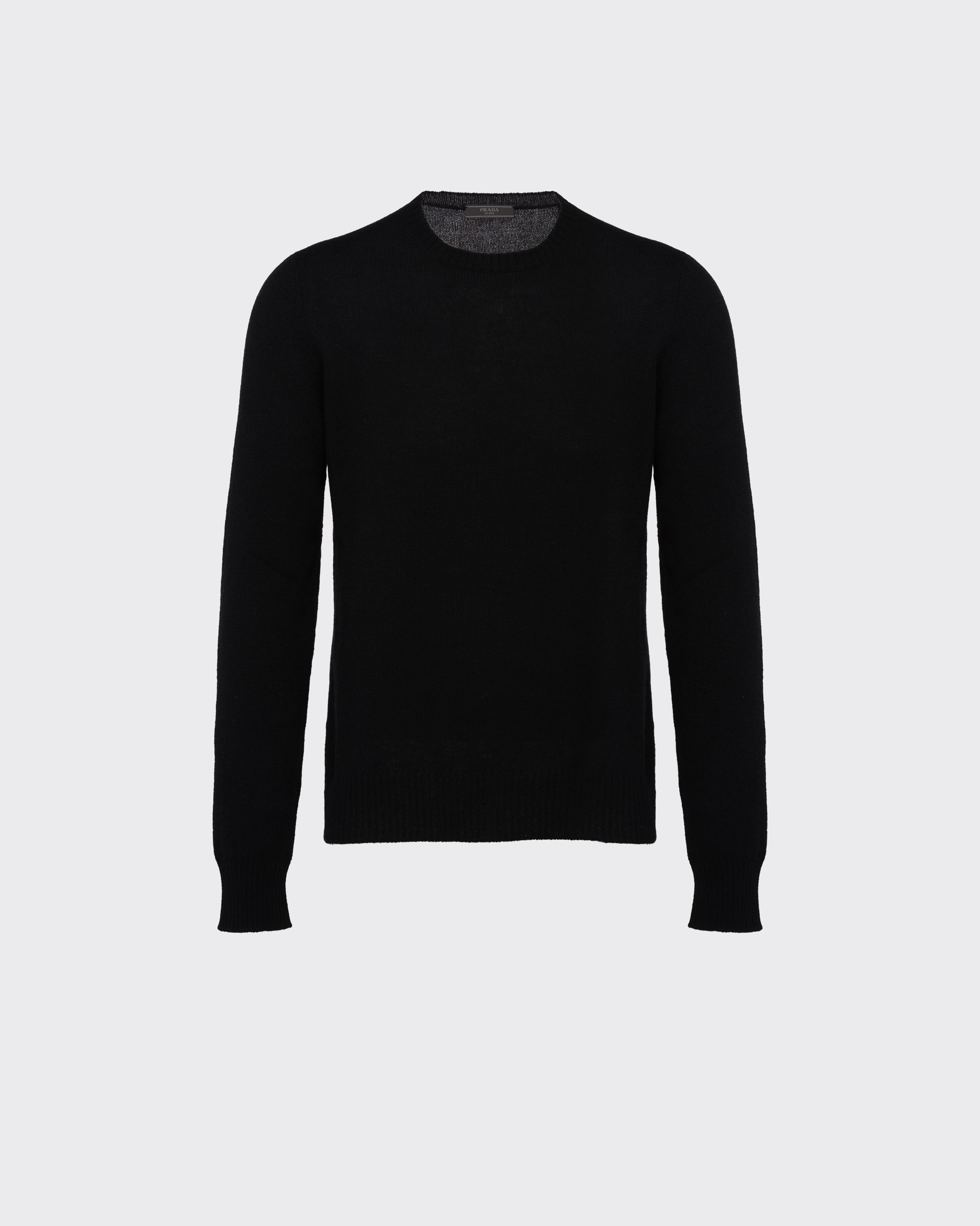 Prada Cable-knit Cashmere Crew-neck Sweater, Homme, Noir, Taille 48