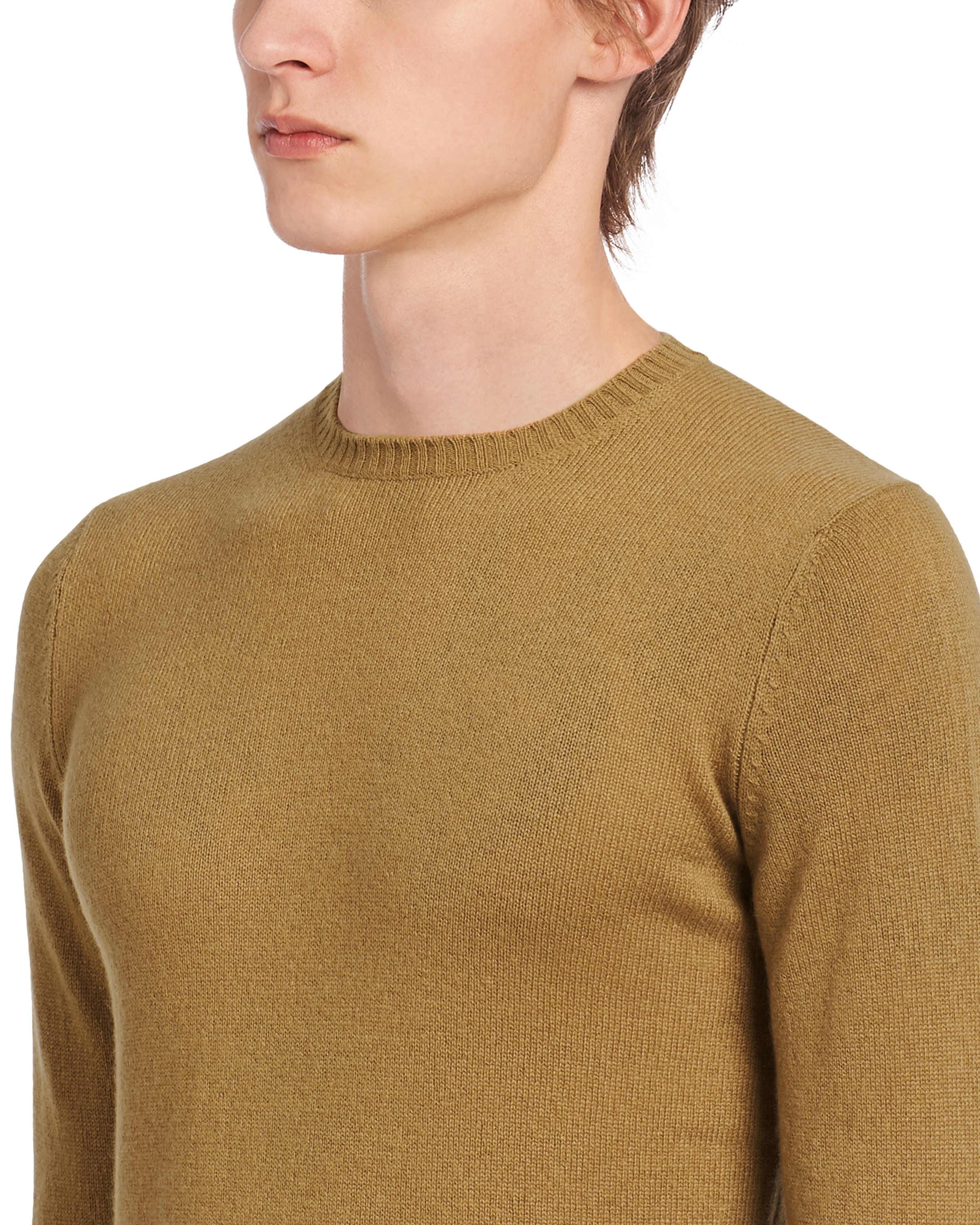 Prada Cable\u002DKnit Cashmere Crew\u002DNeck Sweater 5