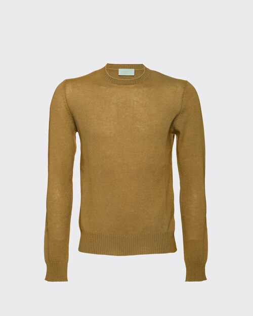 Prada Cable-Knit Cashmere Crew-Neck Sweater 1