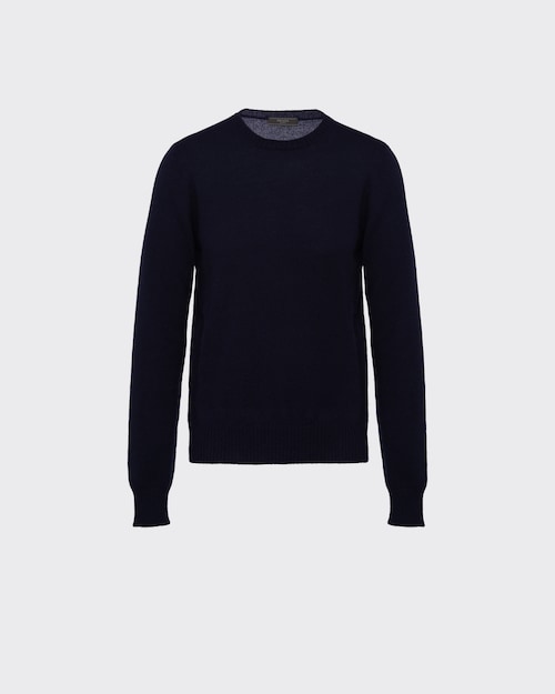 Prada Cable-Knit Cashmere Crew-Neck Sweater 1