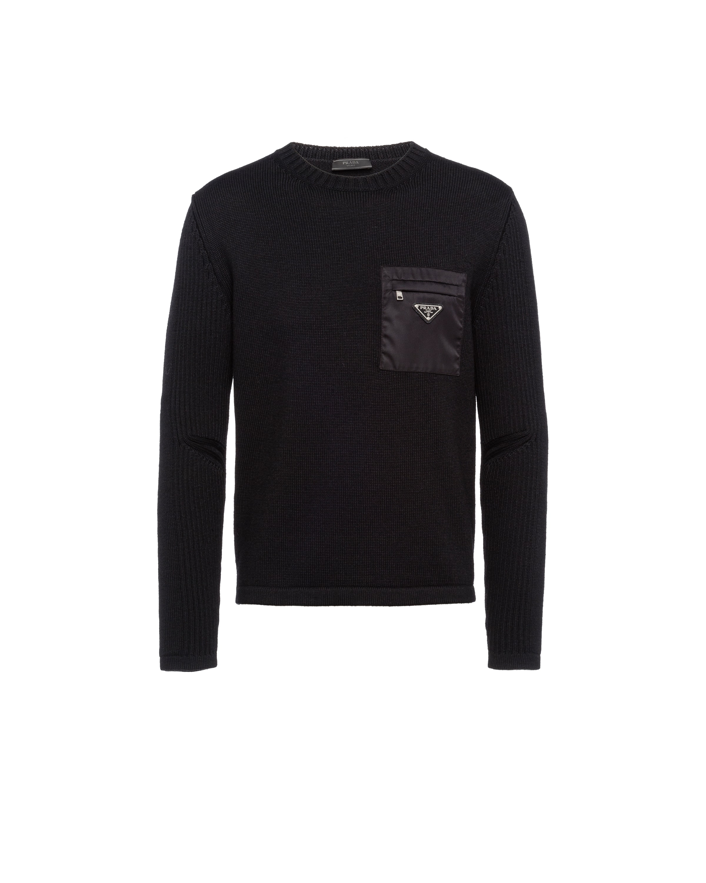 Prada Pull En Laine, Homme, Noir, Taille 46