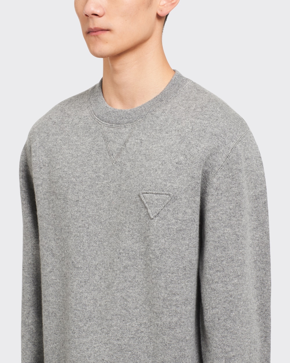 Grey Cashmere crew-neck sweater | Prada