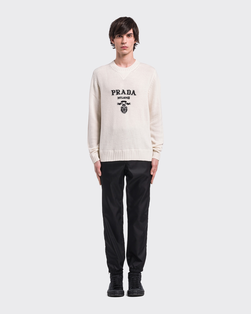Wool and cashmere crew-neck sweater | Prada