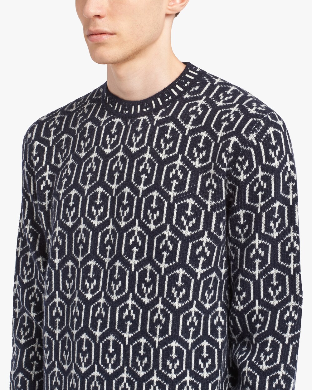 prada jacquard sweater