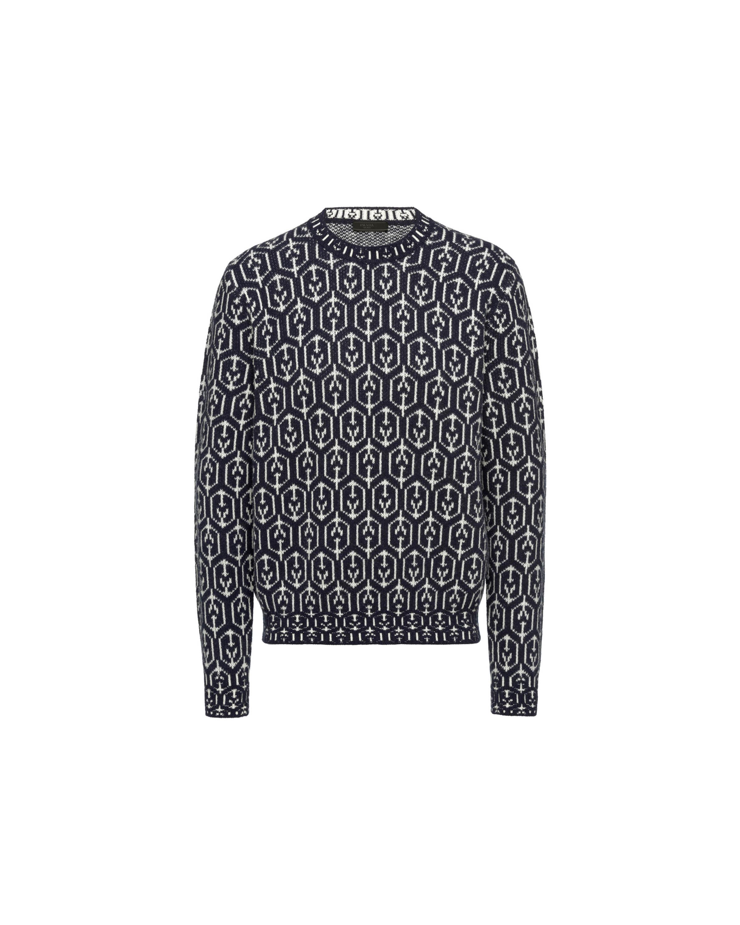 Jacquard crew neck sweater Clearance