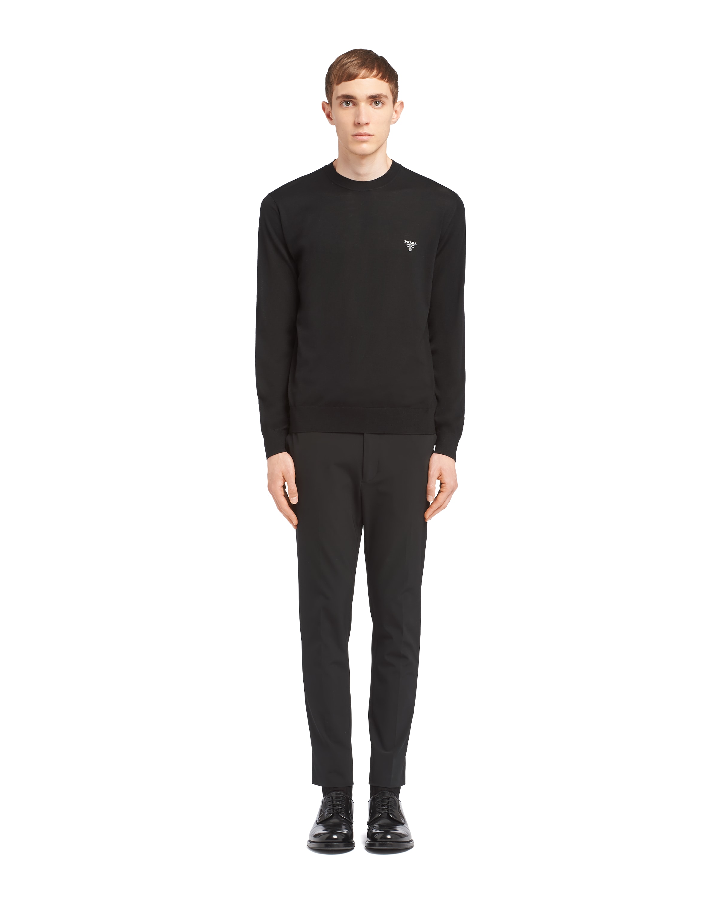 Prada Black Wool Sweater In Black