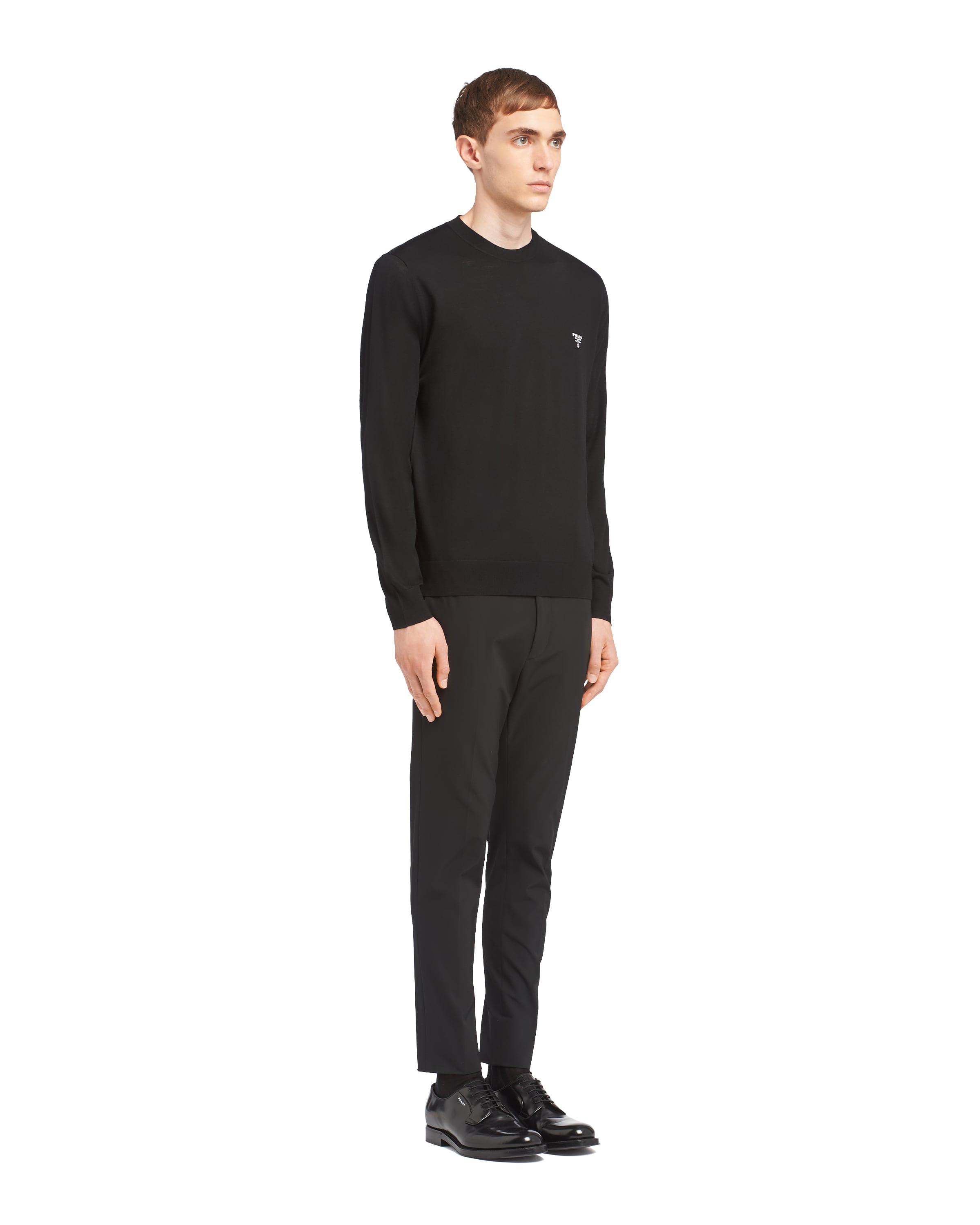 Prada Black Wool Sweater In Black