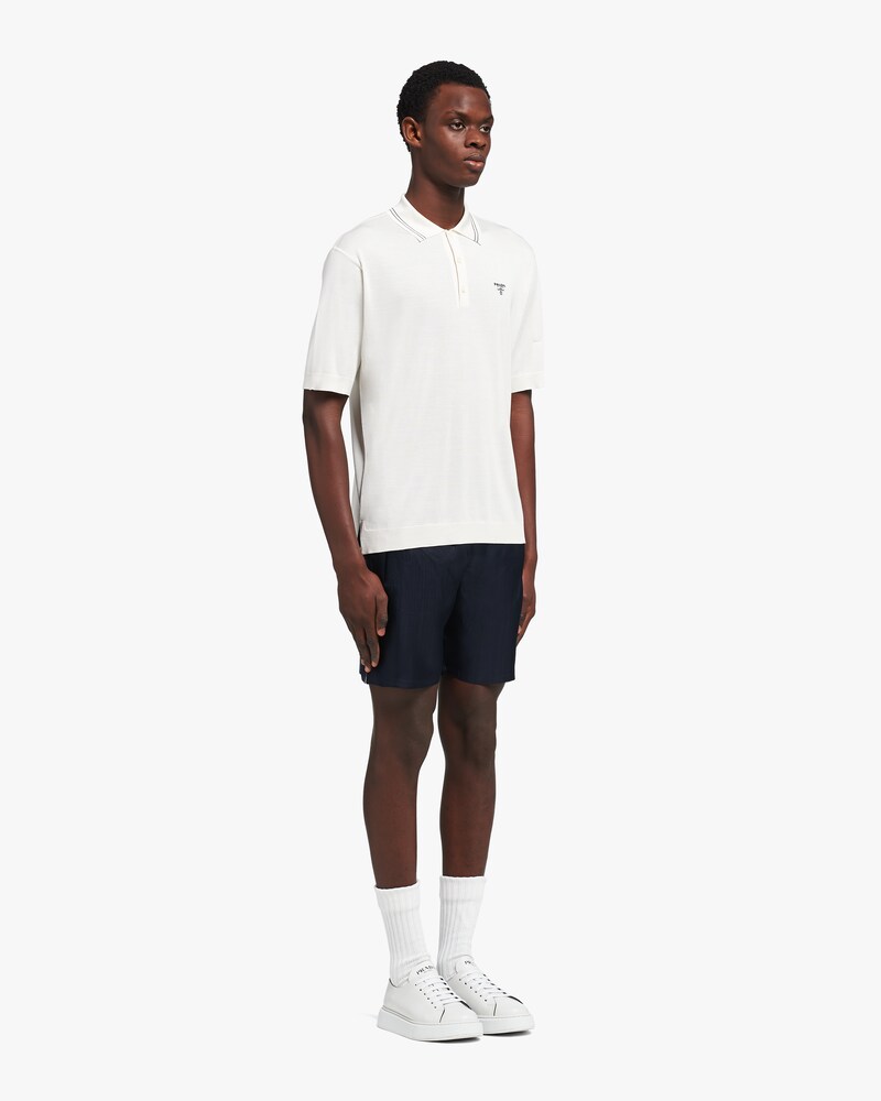 oversized white polo