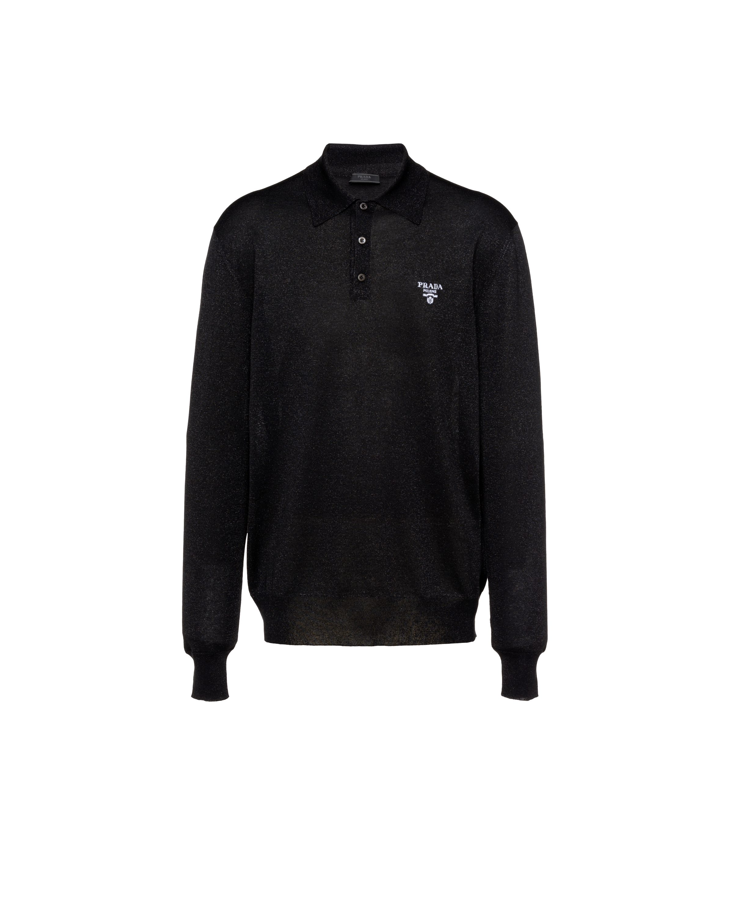 black silk polo