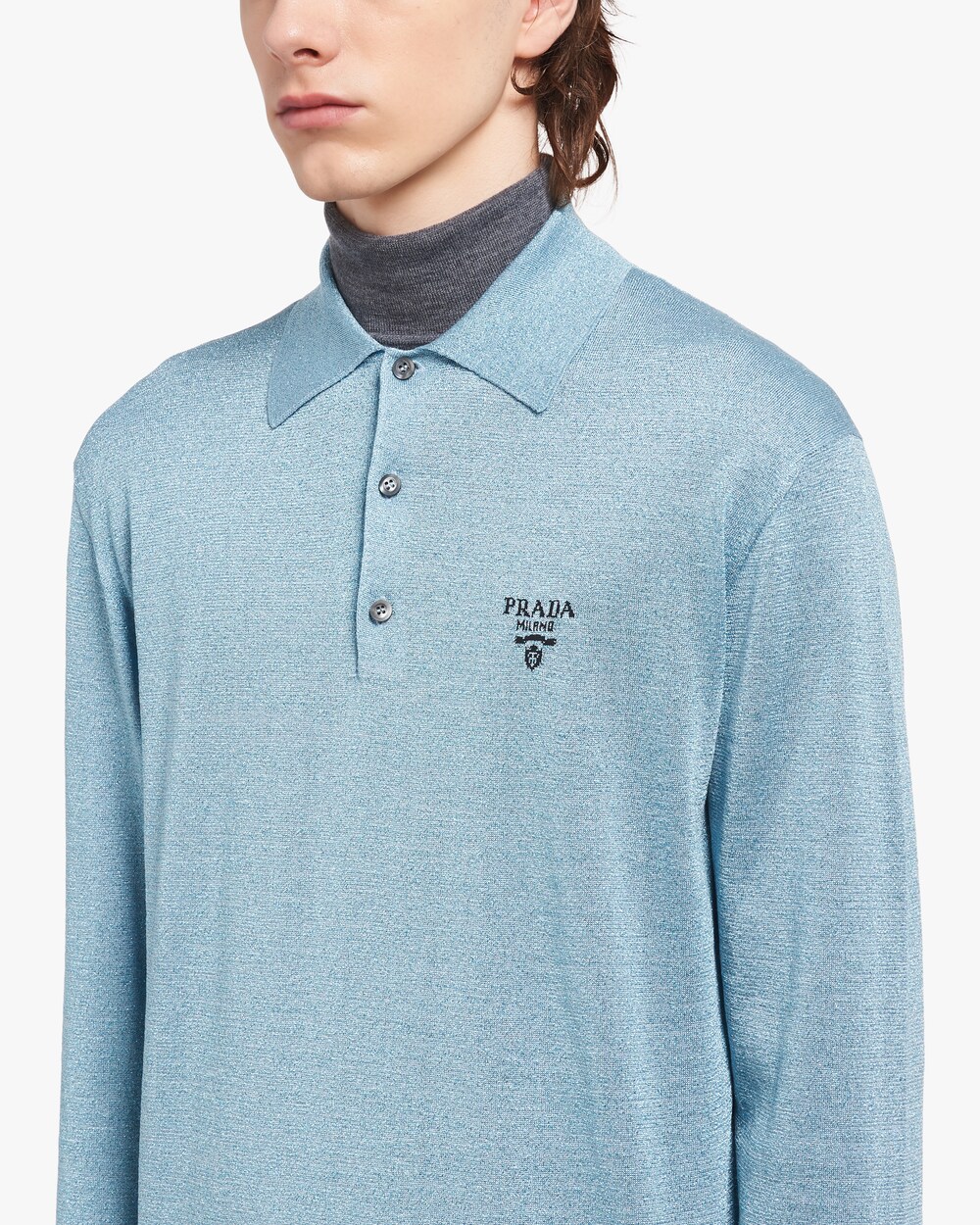 navy prada polo
