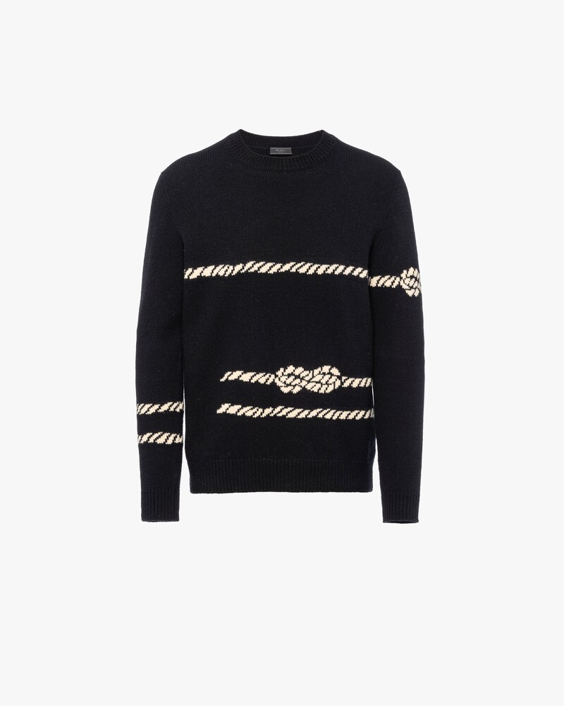 prada jacquard sweater