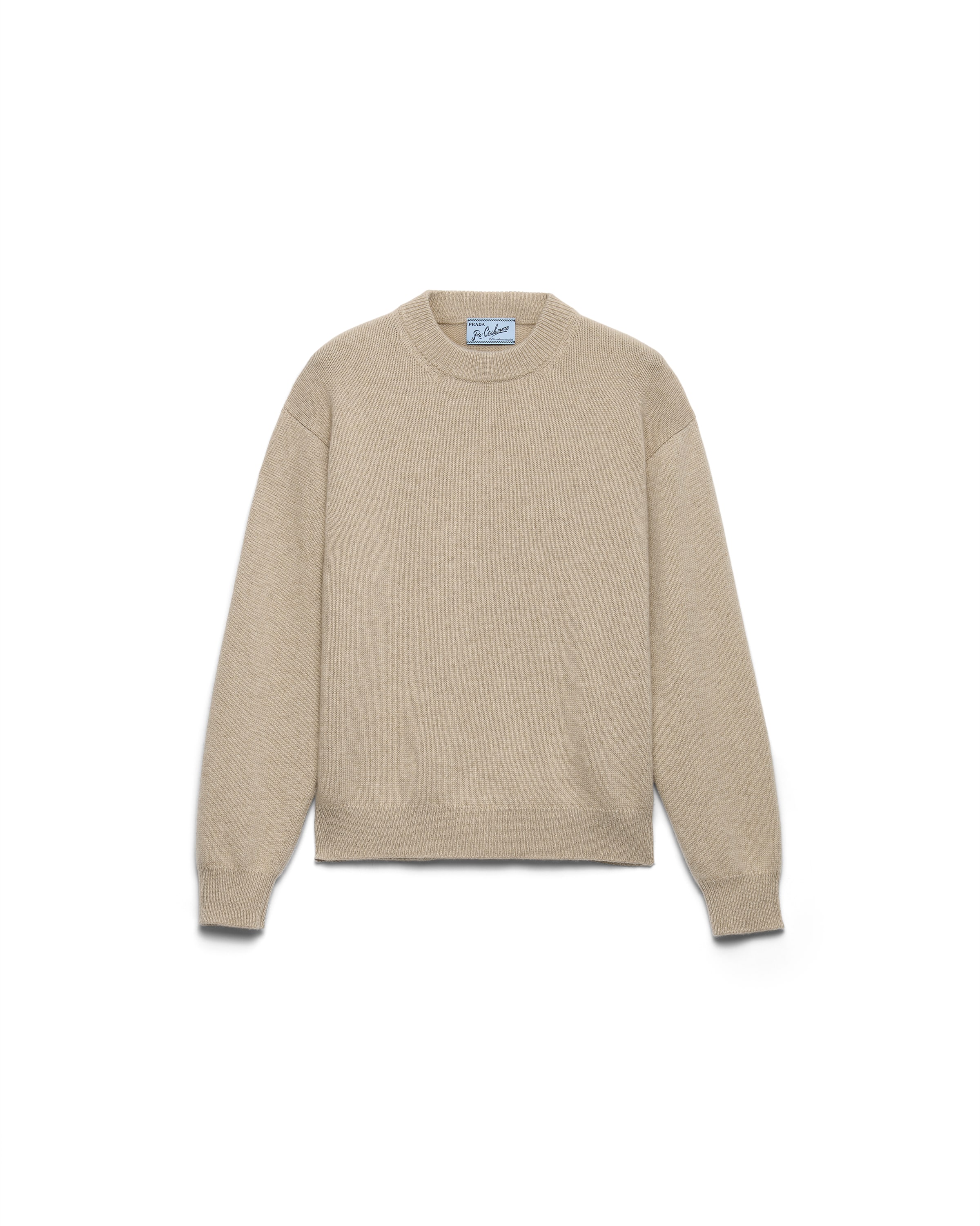 Prada Maglia Girocollo In Re-cashmere, Uomo, Canapa, Taglia 48