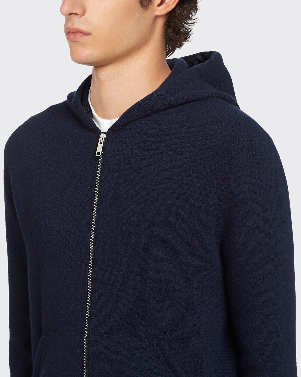 Navy Wool and cashmere cardigan | Prada