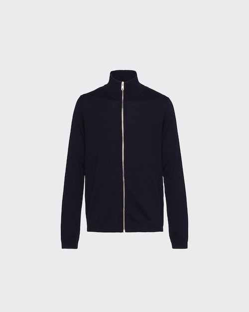 Navy Wool cardigan | Prada