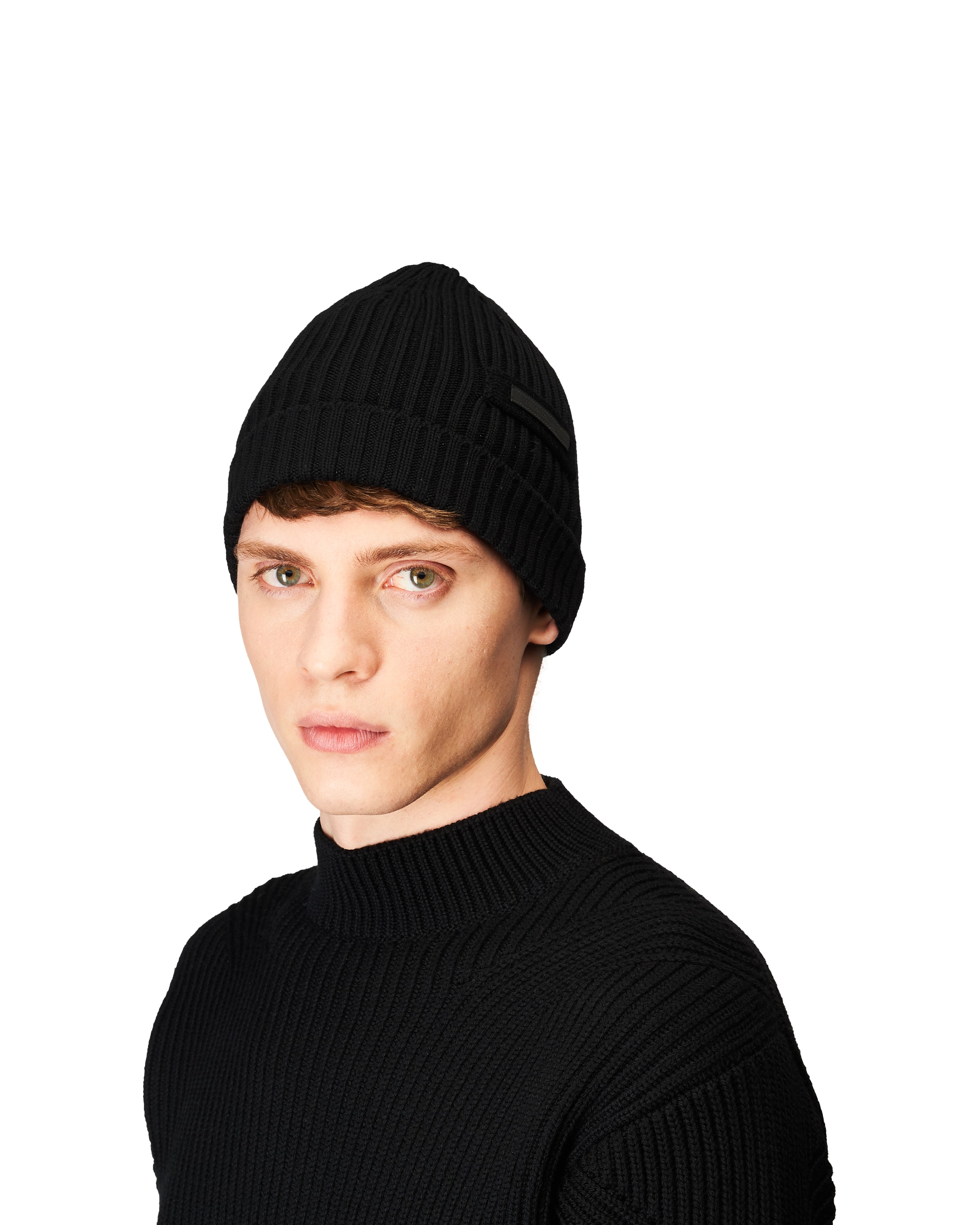 Black Wool beanie Prada
