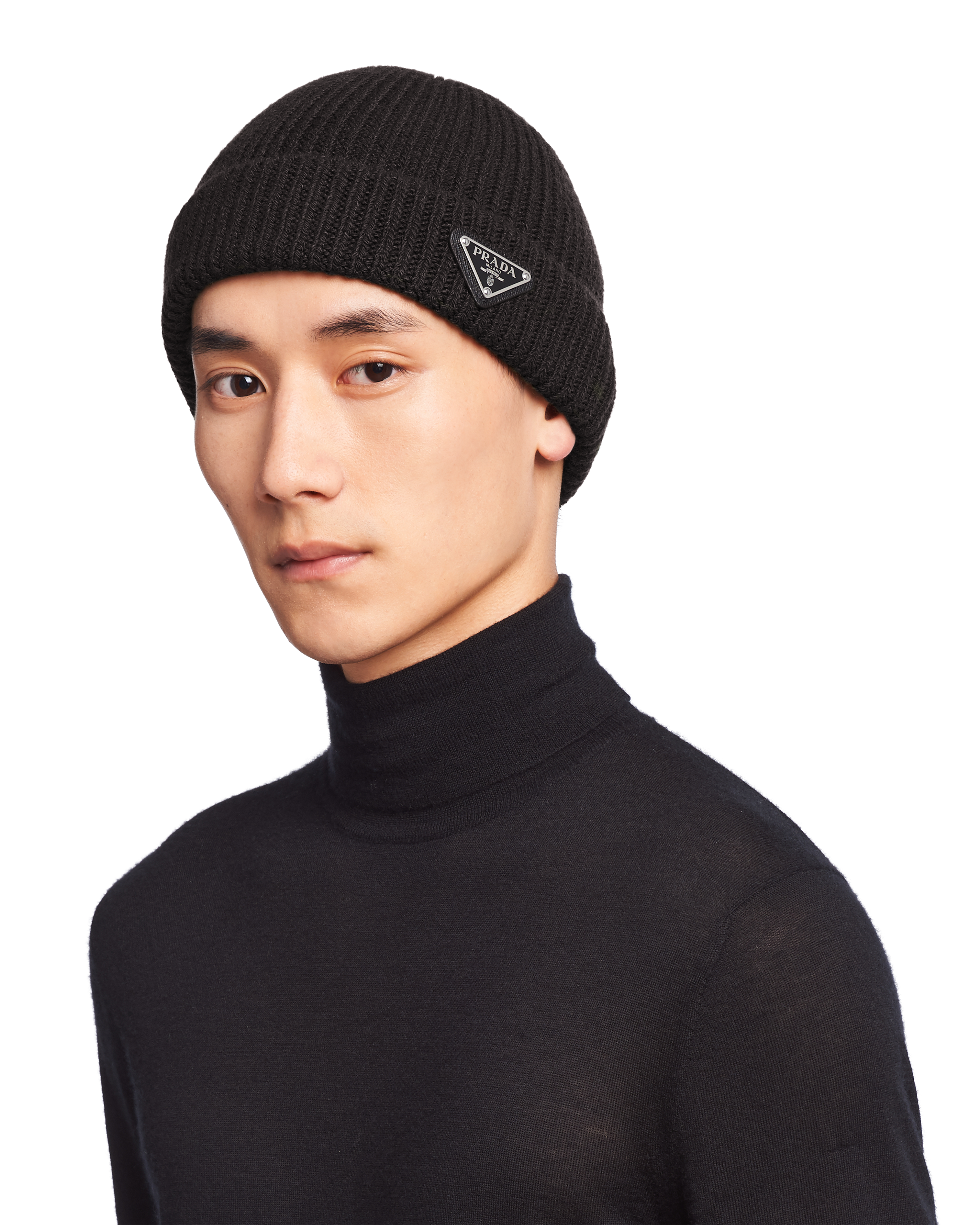 prada beanie black