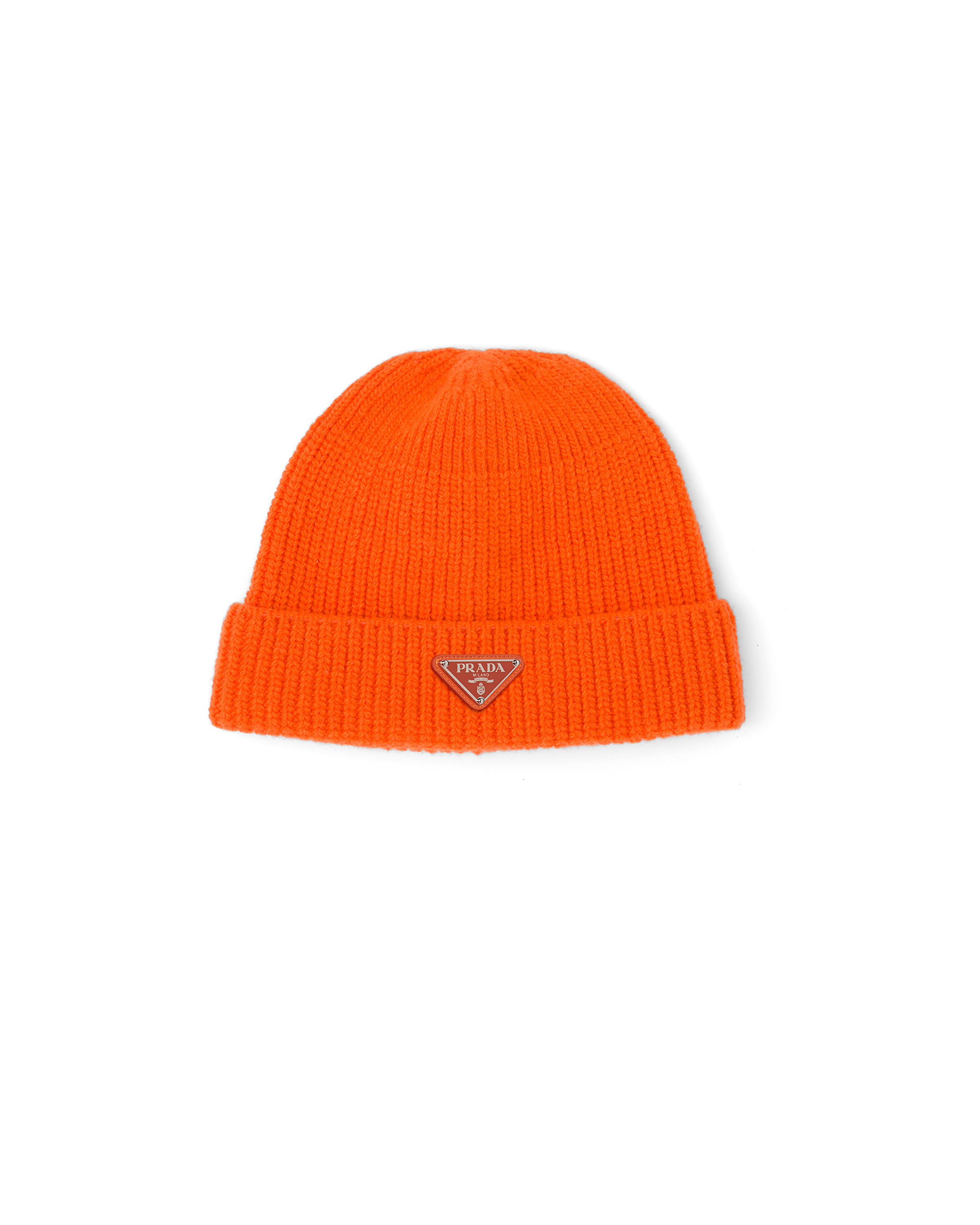 Prada Wool And Cashmere Beanie In Orange | ModeSens