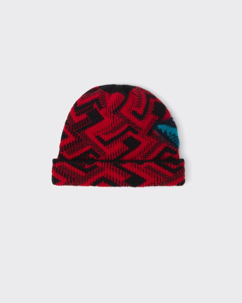 Wool and cashmere jacquard beanie | Prada