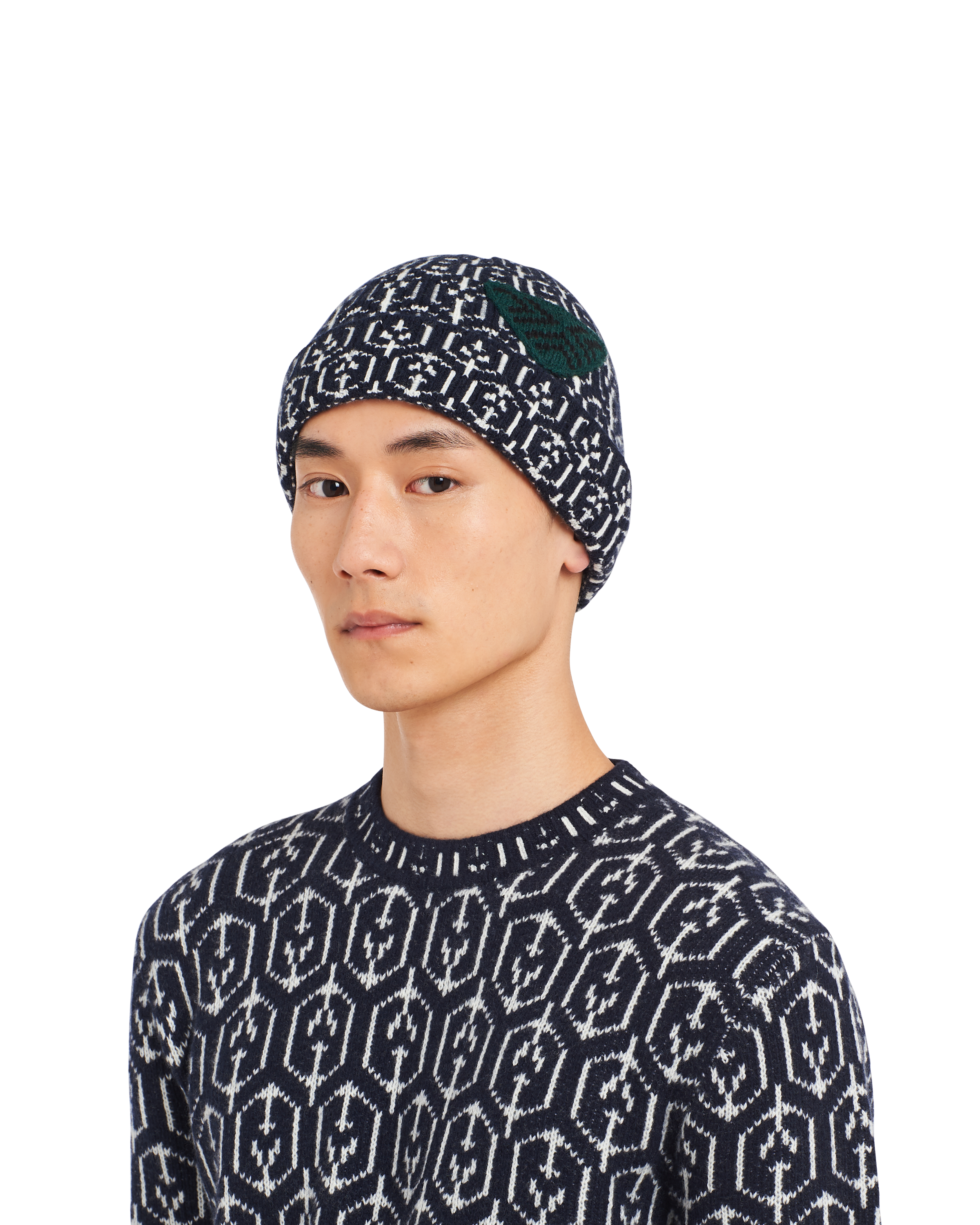 Navy Cashmere and wool beanie | Prada