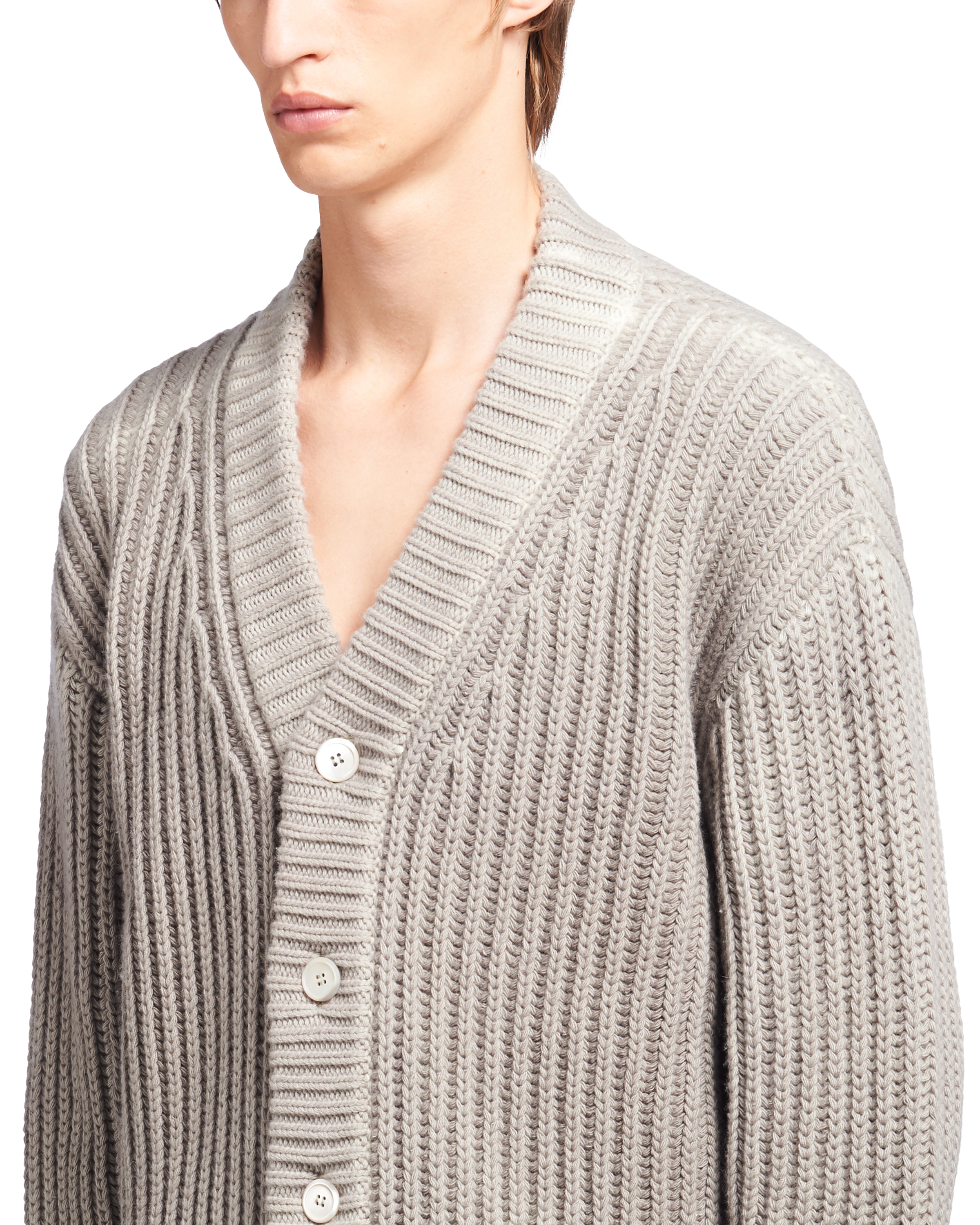 prada wool cardigan