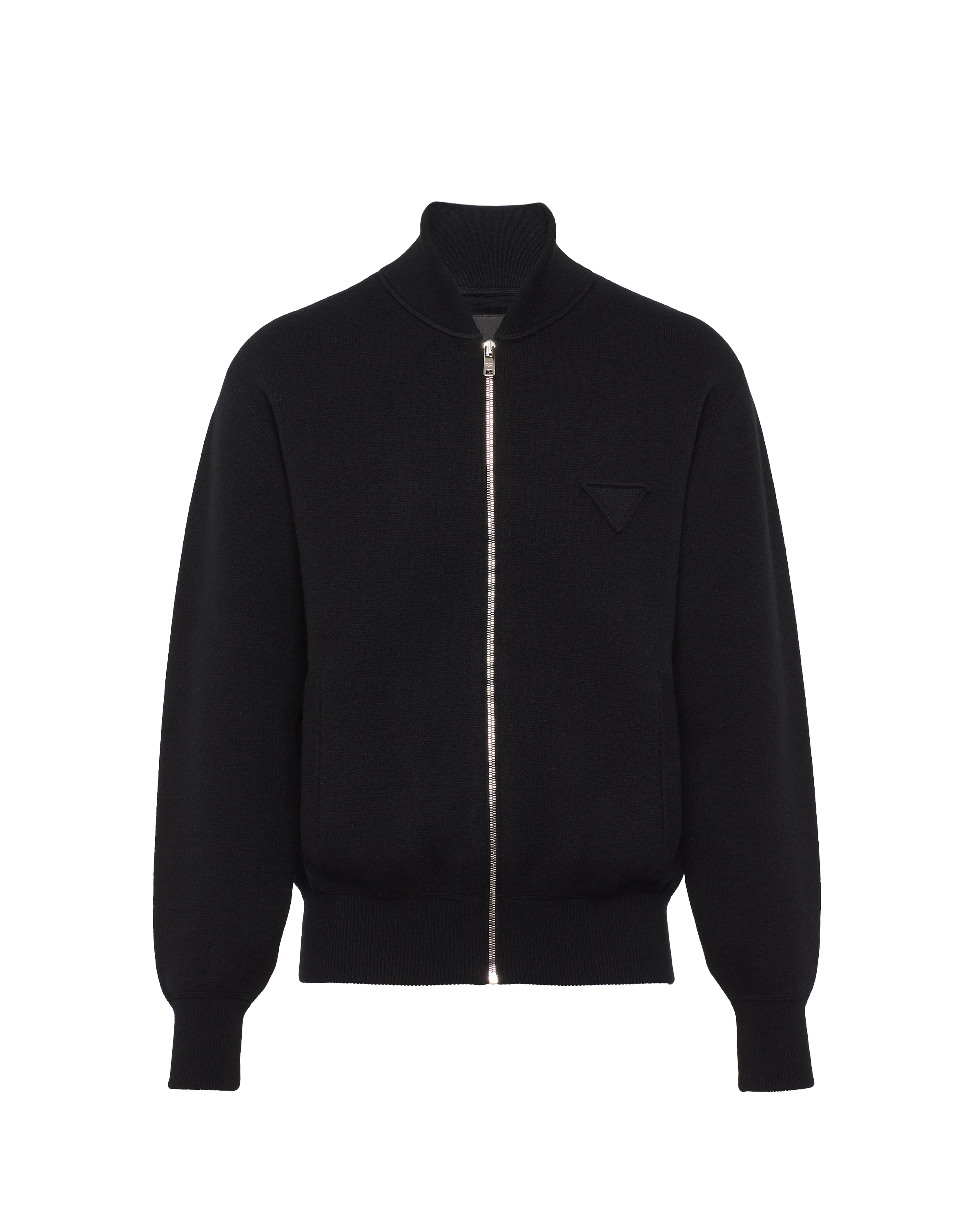 Black Cashmere fleece cardigan | Prada